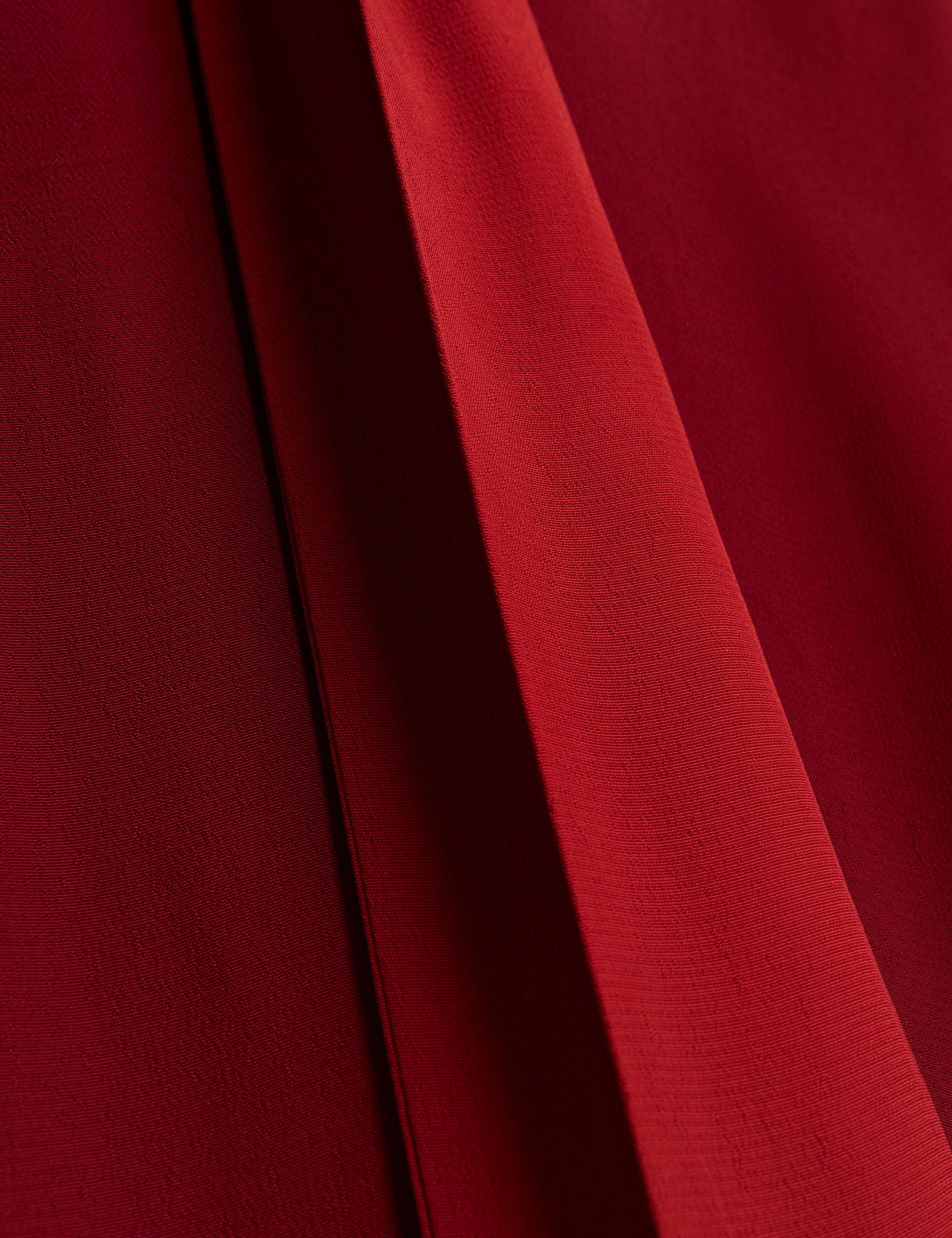 Nehli Tie Neck Long Sleeve Blouse Dk-Red