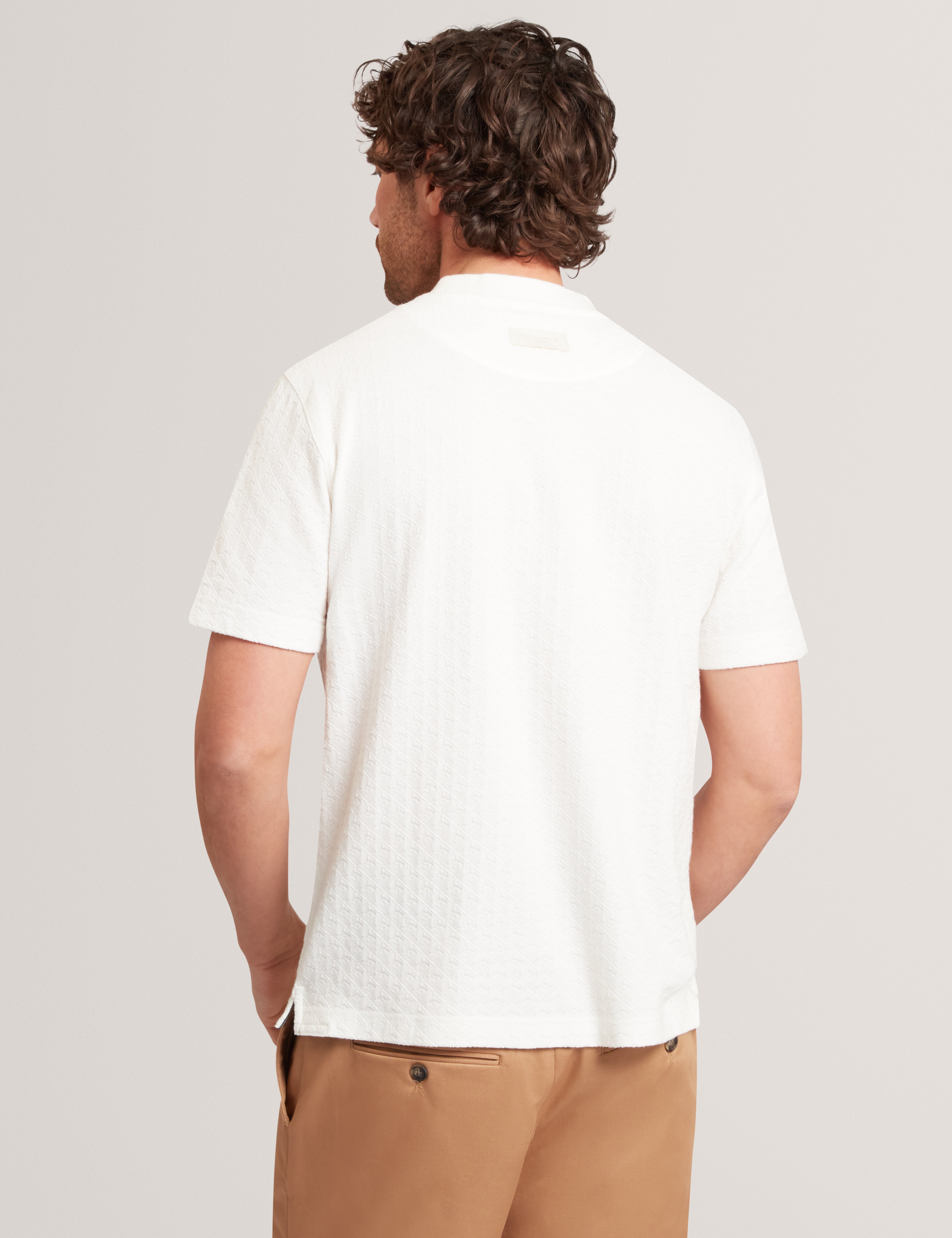 Eldonn Short Sleeve Textured T-Shirt White