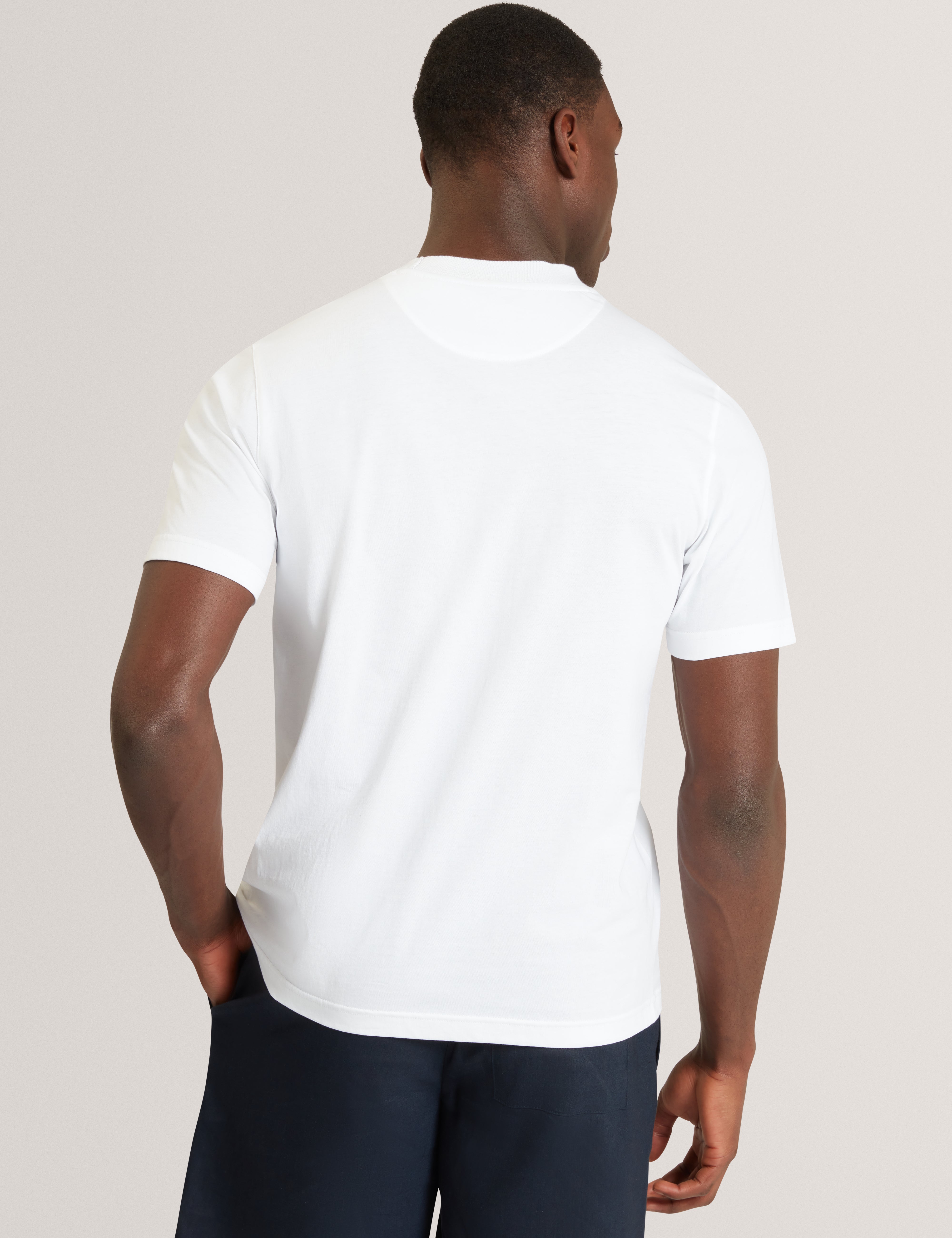 Mccourt Short Sleeve Box Print T-Shirt White