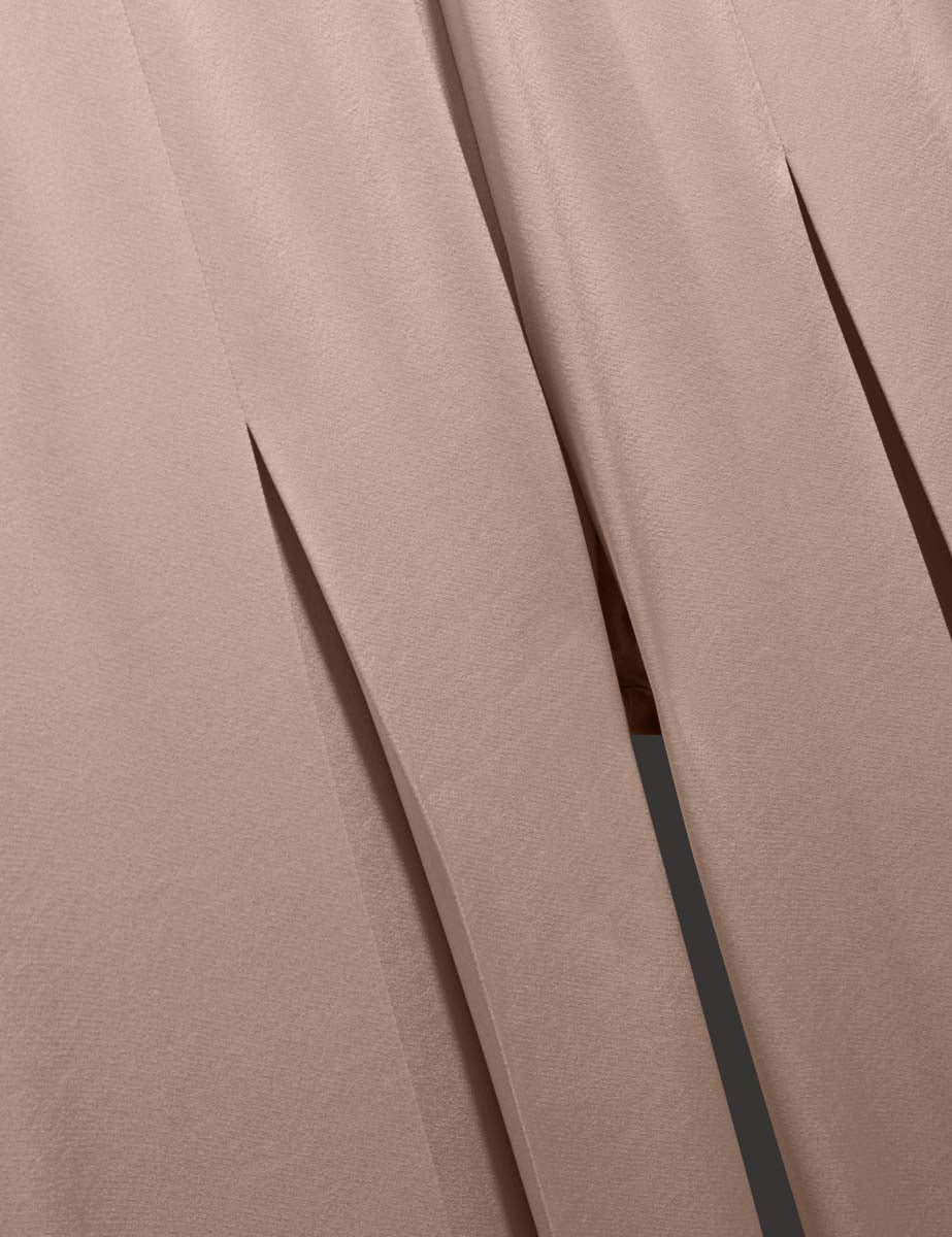 Platy Front Pleat Wide Leg Trousers Natural