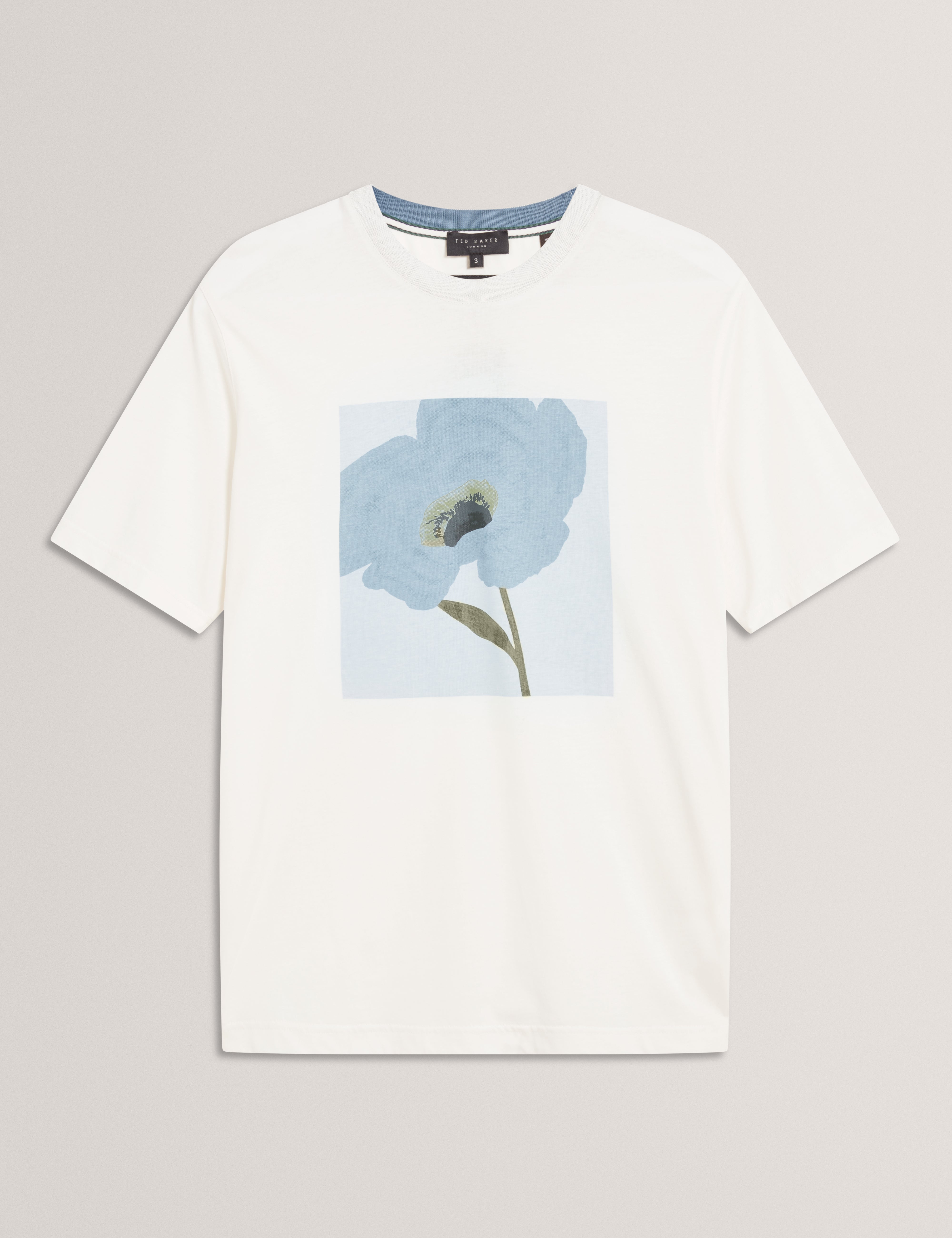Crawley Short Sleeve Graphic Box Floral T-Shirt White