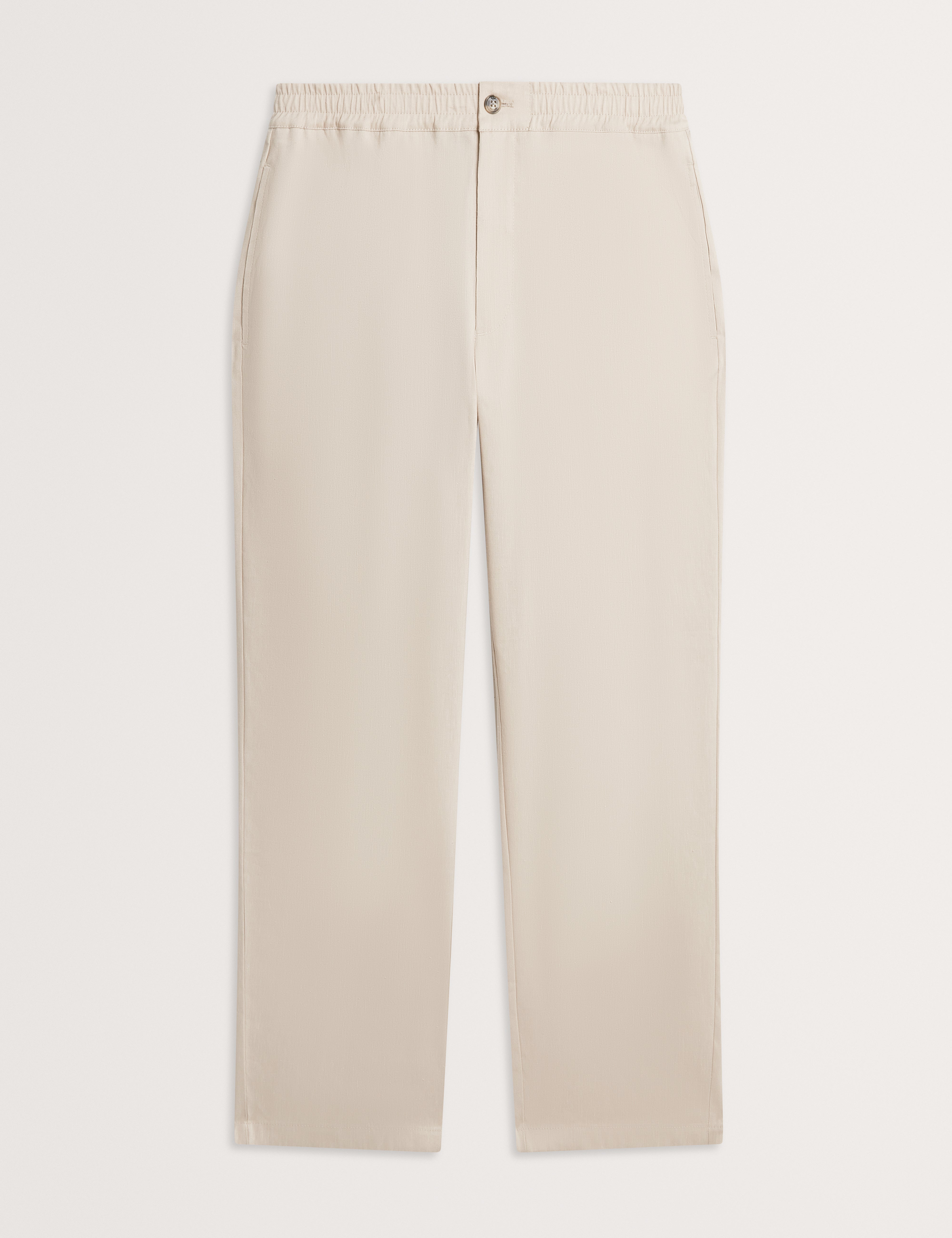 Culverr Relaxed Linen Blend Trouser Stone