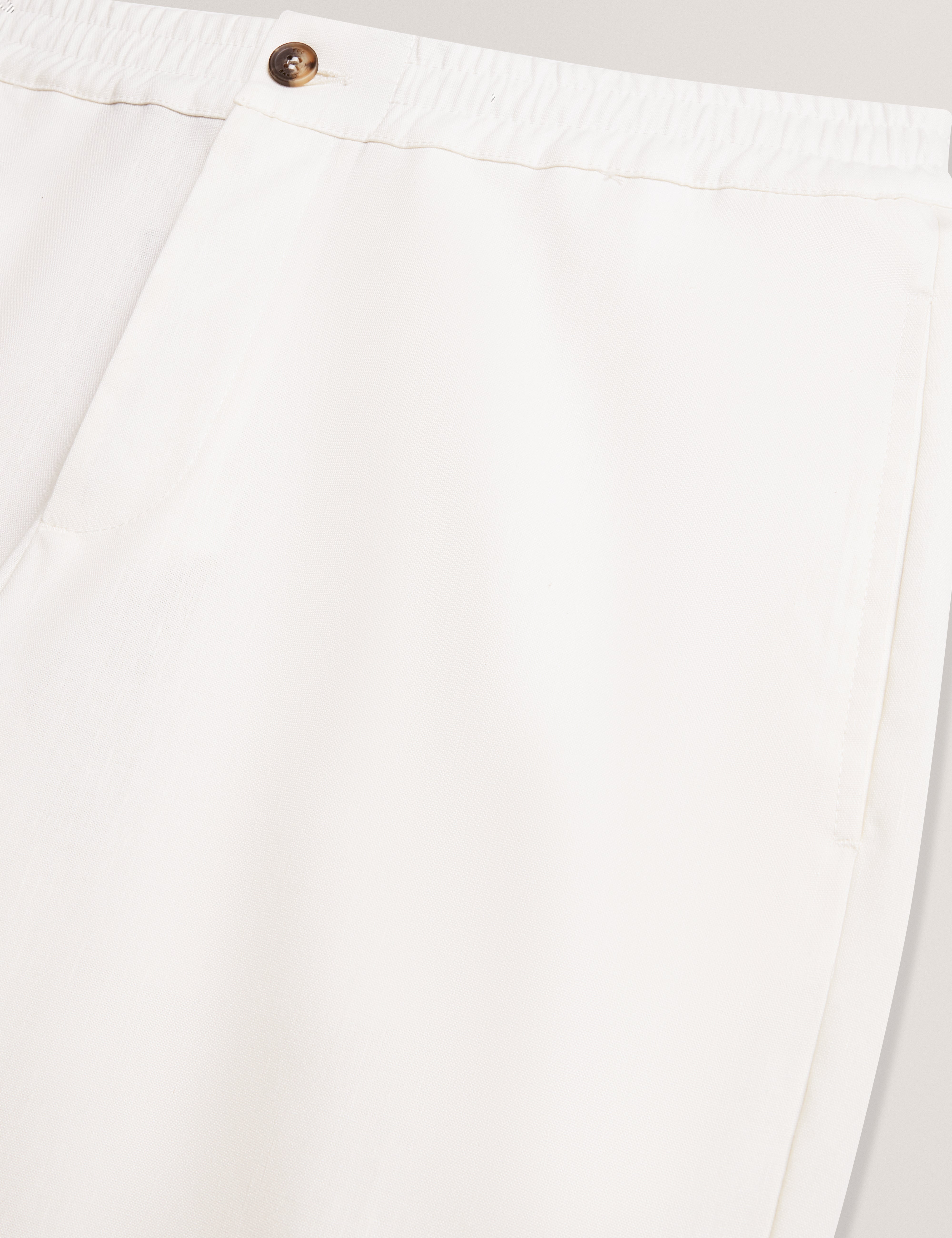Culverr Relaxed Linen Blend Trouser White