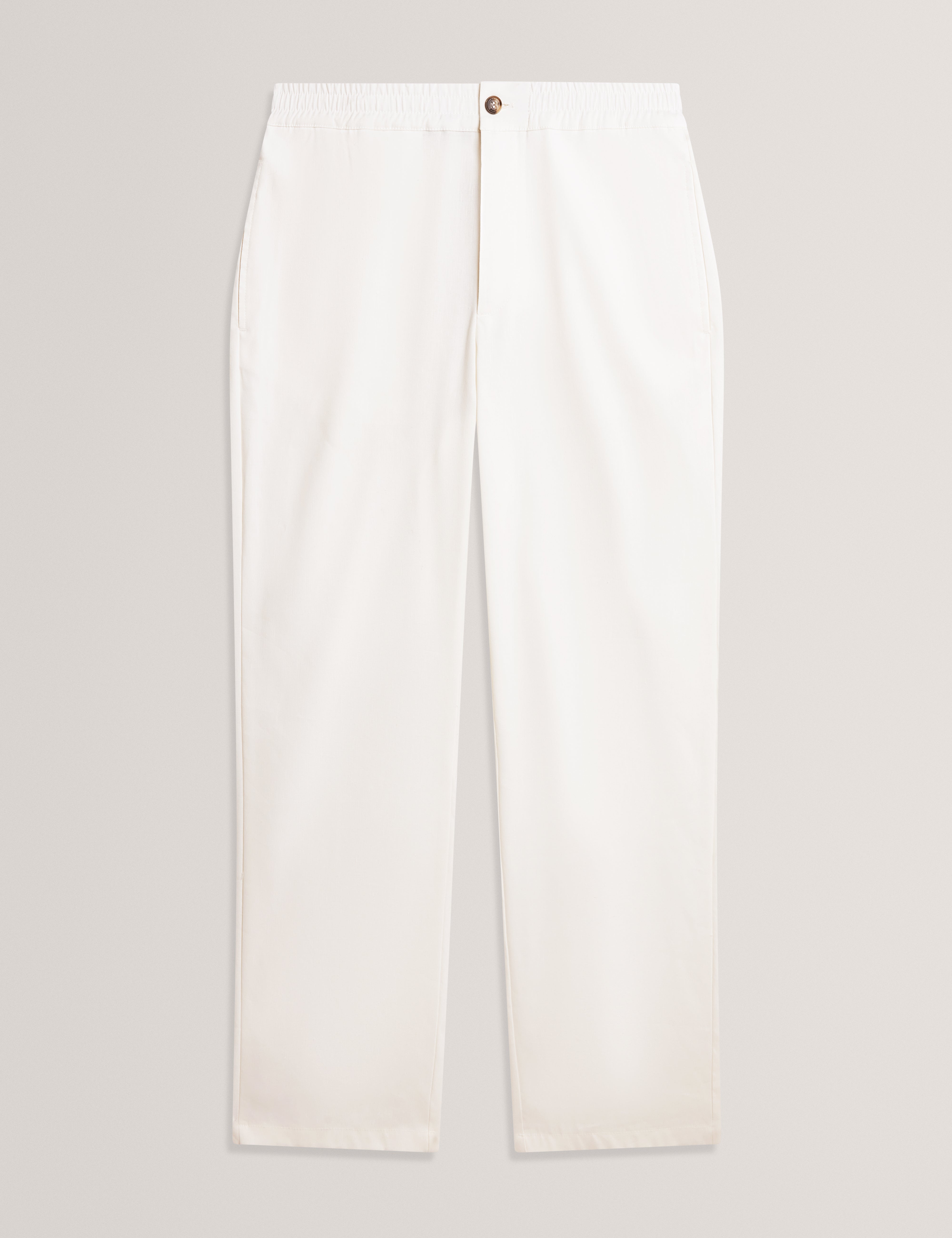 Culverr Relaxed Linen Blend Trouser White
