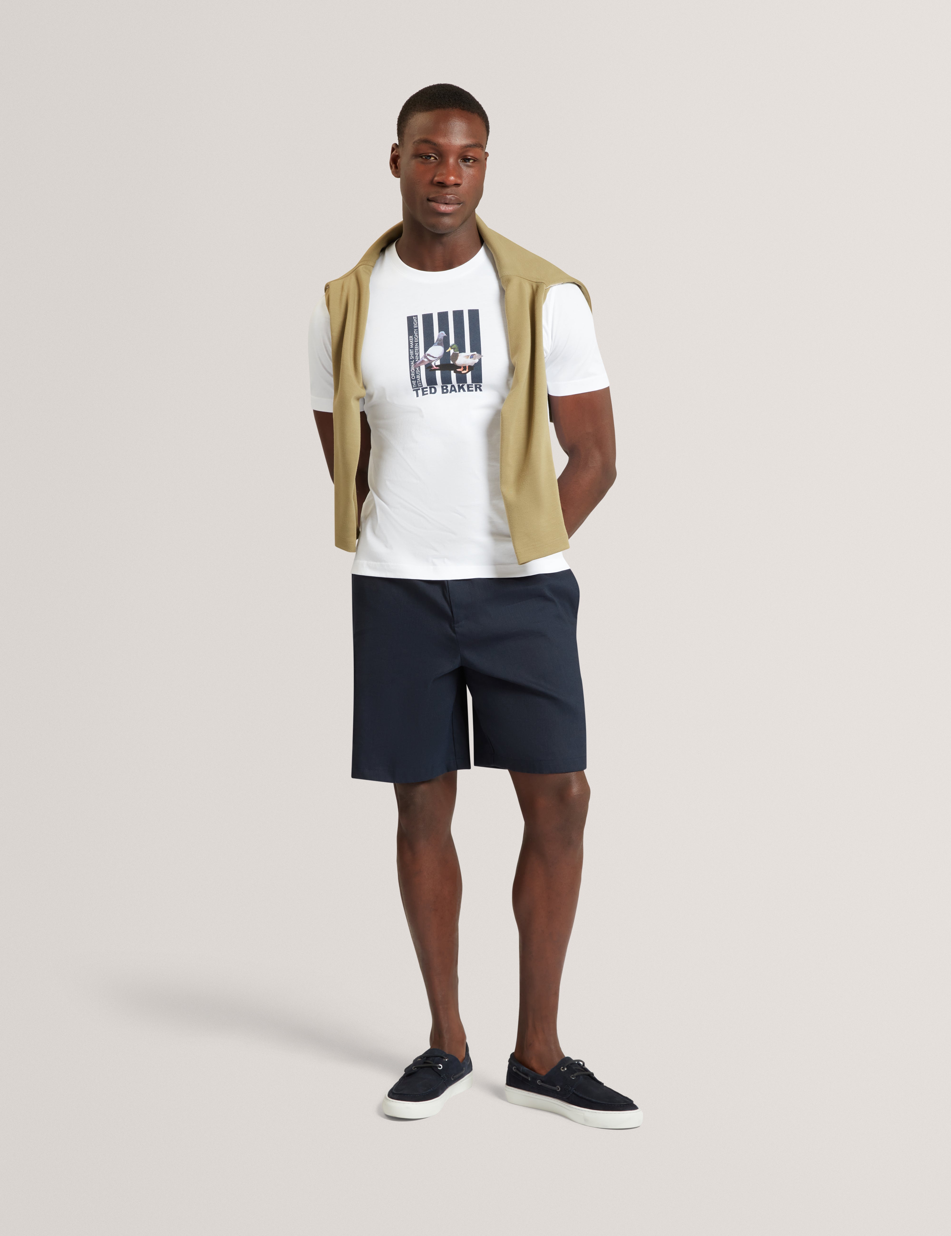 Culves Relaxed Linen Blend Short Navy