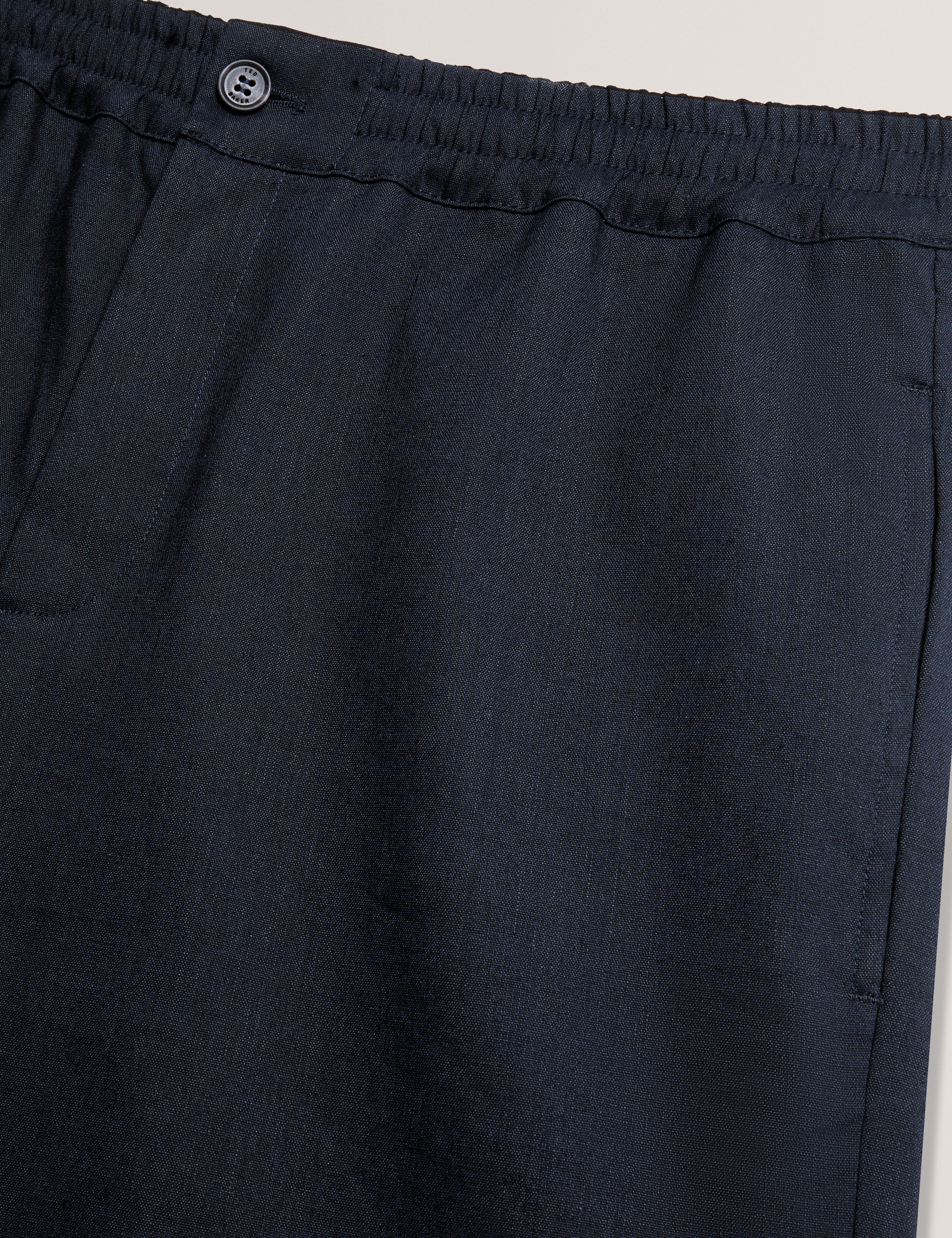 Culves Relaxed Linen Blend Short Navy