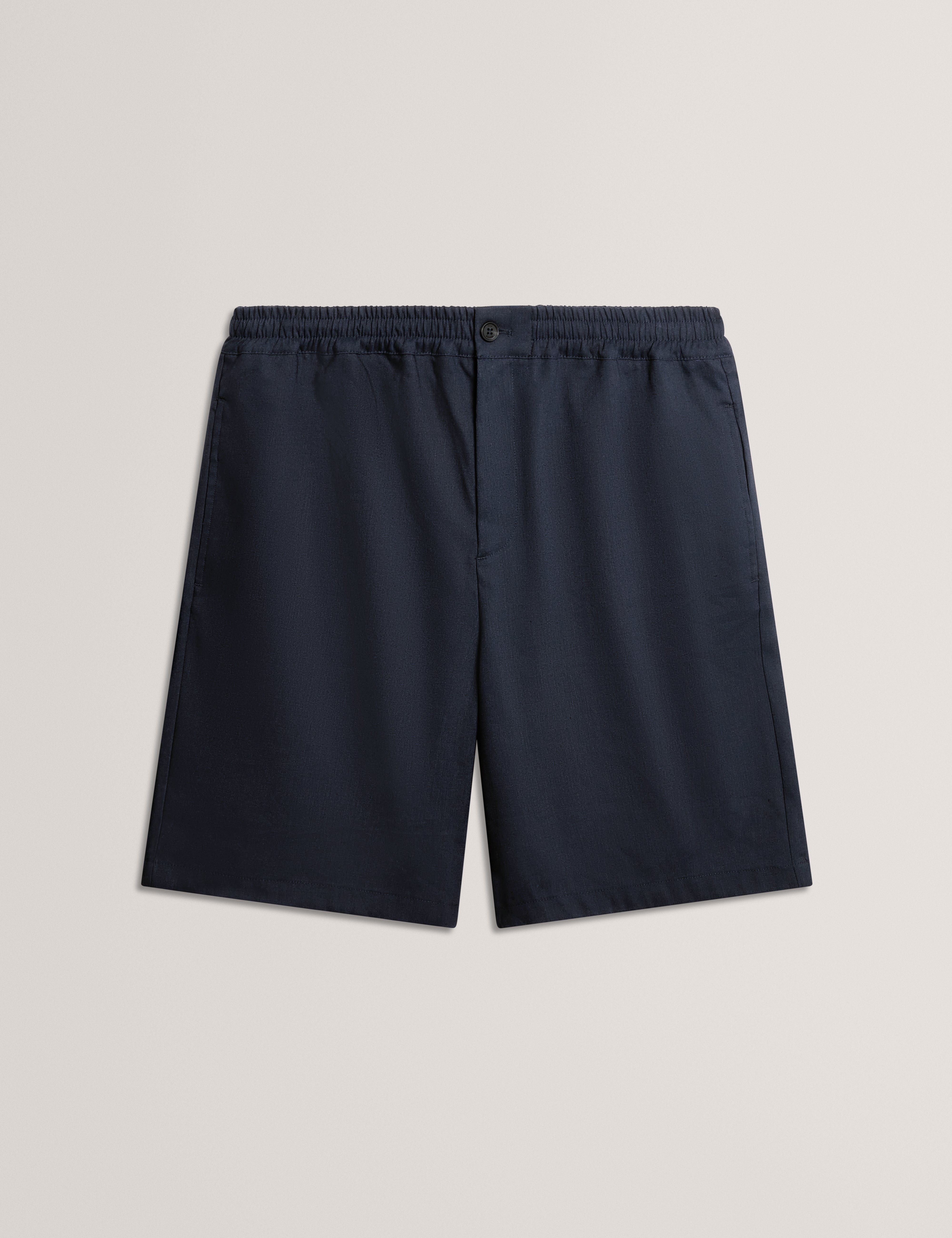 Culves Relaxed Linen Blend Short Navy