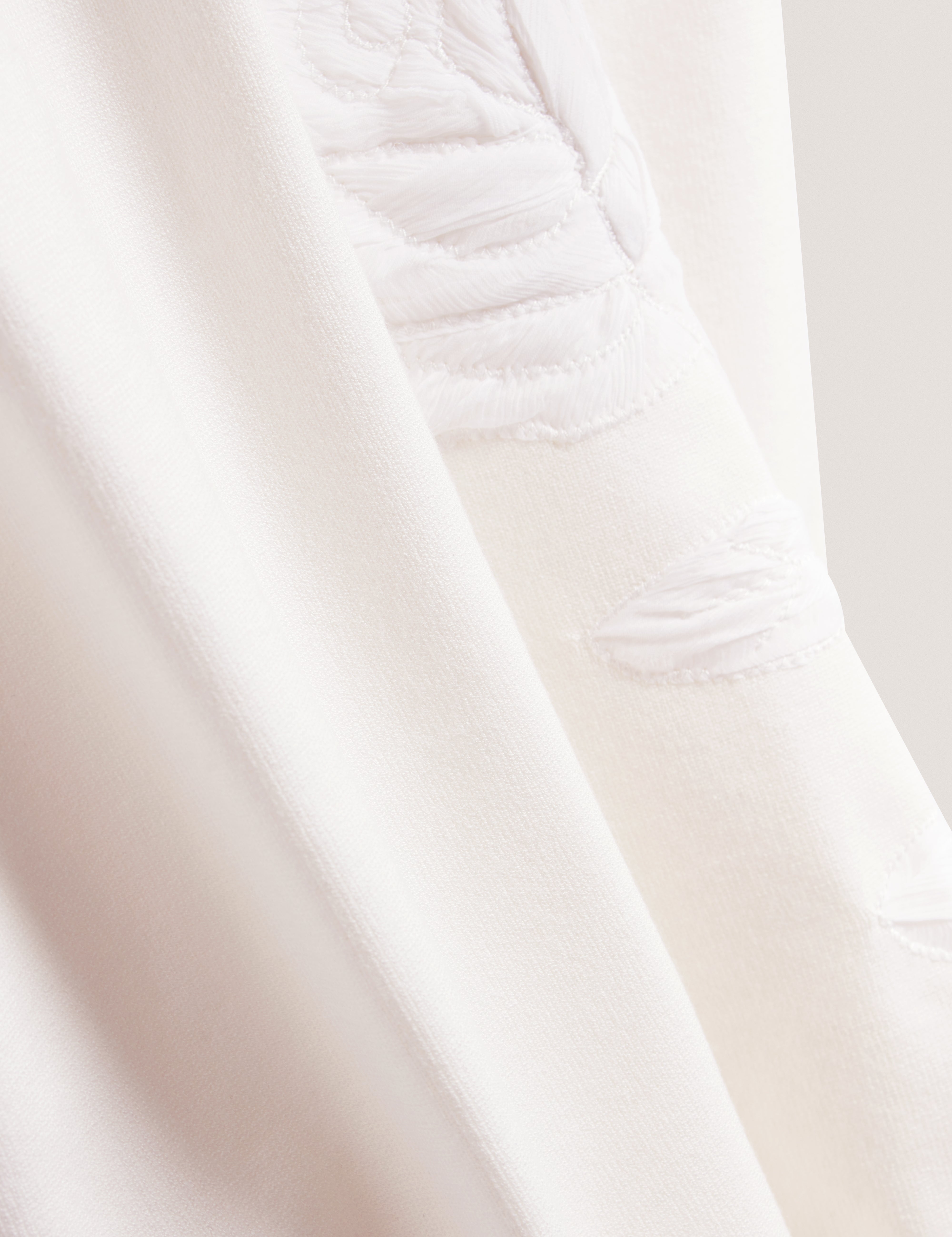 Nyeli Knitted Organza Applique Tank Ivory
