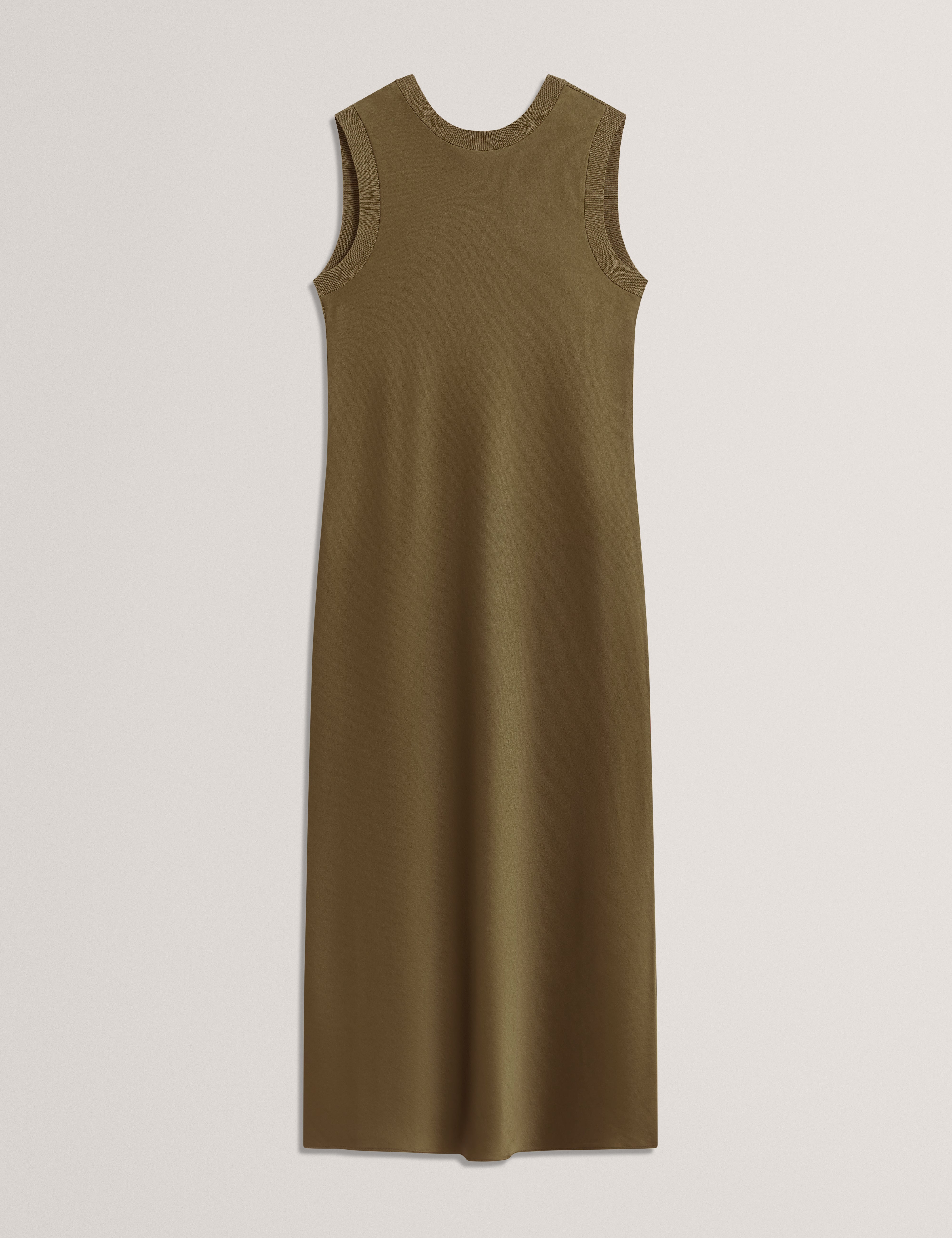 Blaaza Maxi Dress With Knitted Back Khaki