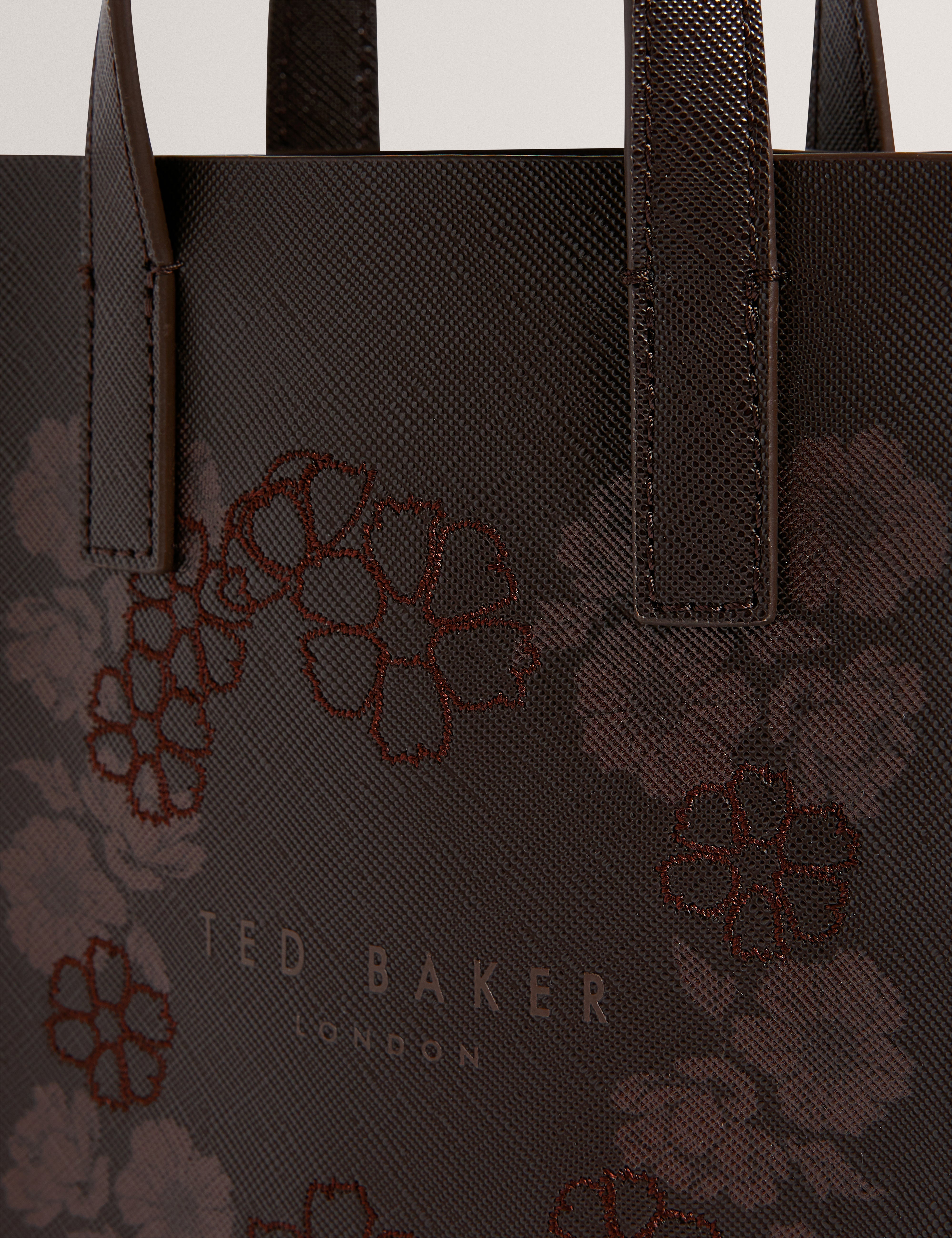 Reocon Embroidery Floral Mini Icon Bag Brn-Choc