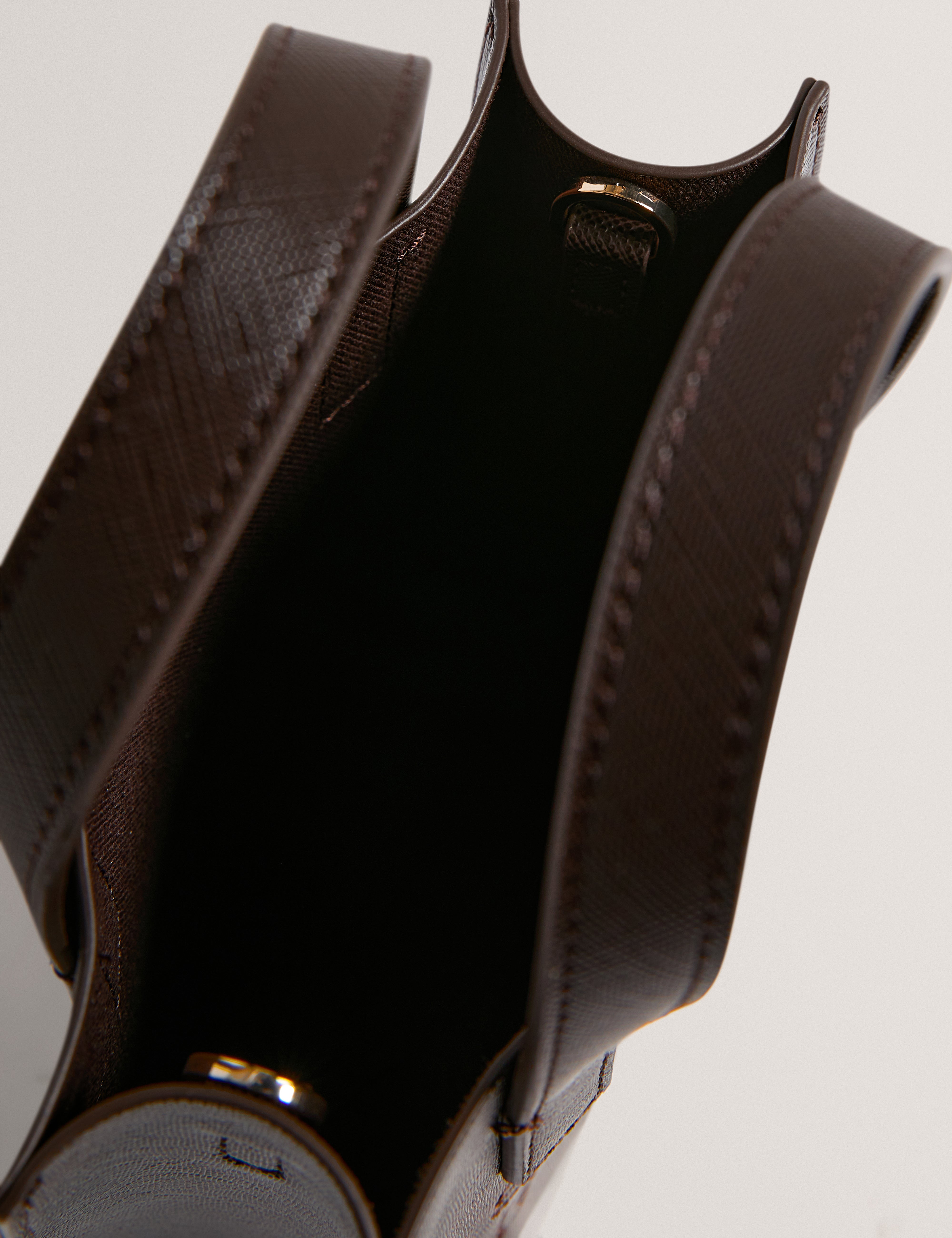 Reocon Embroidery Floral Mini Icon Bag Brn-Choc
