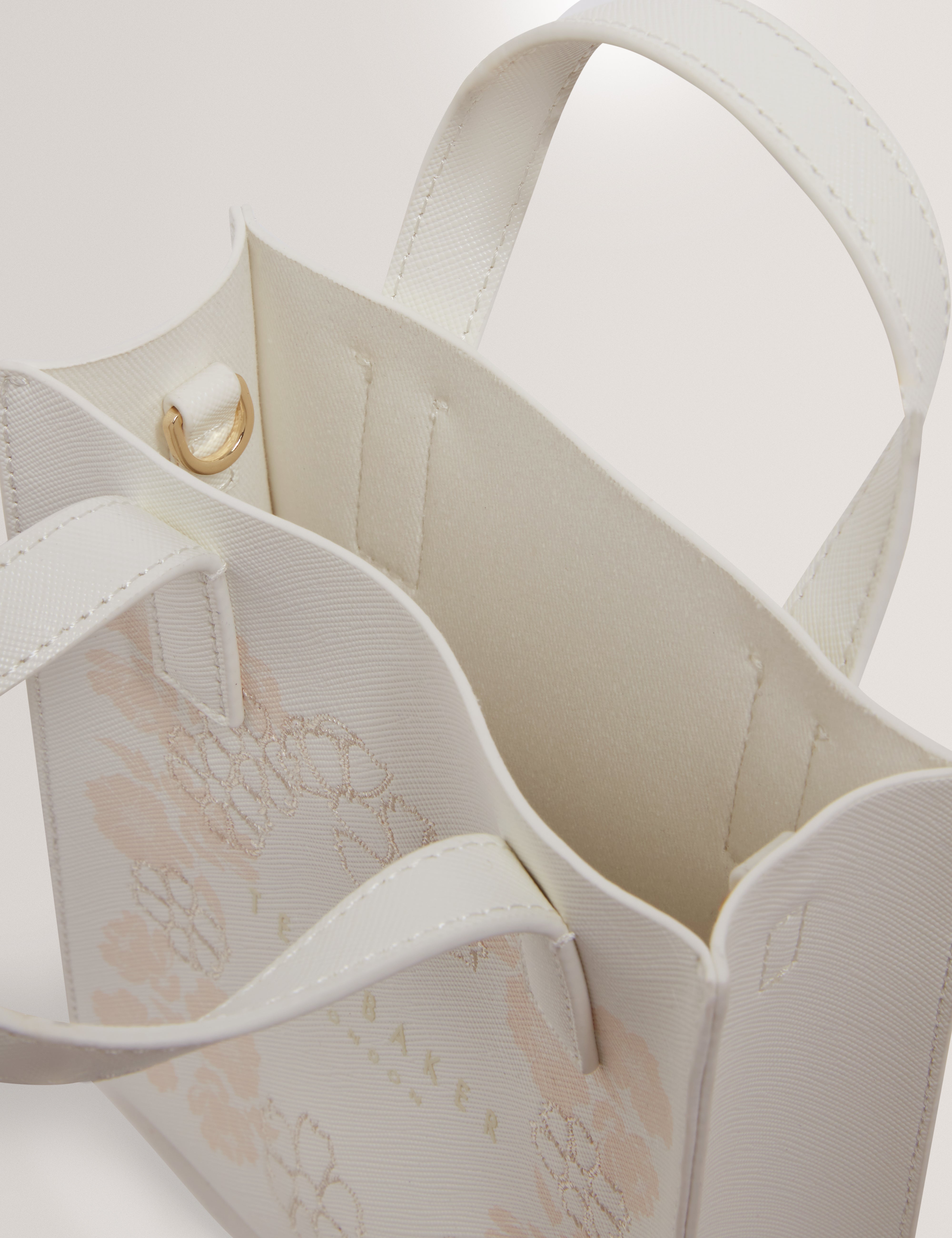 Reocon Embroidery Floral Mini Icon Bag Ivory
