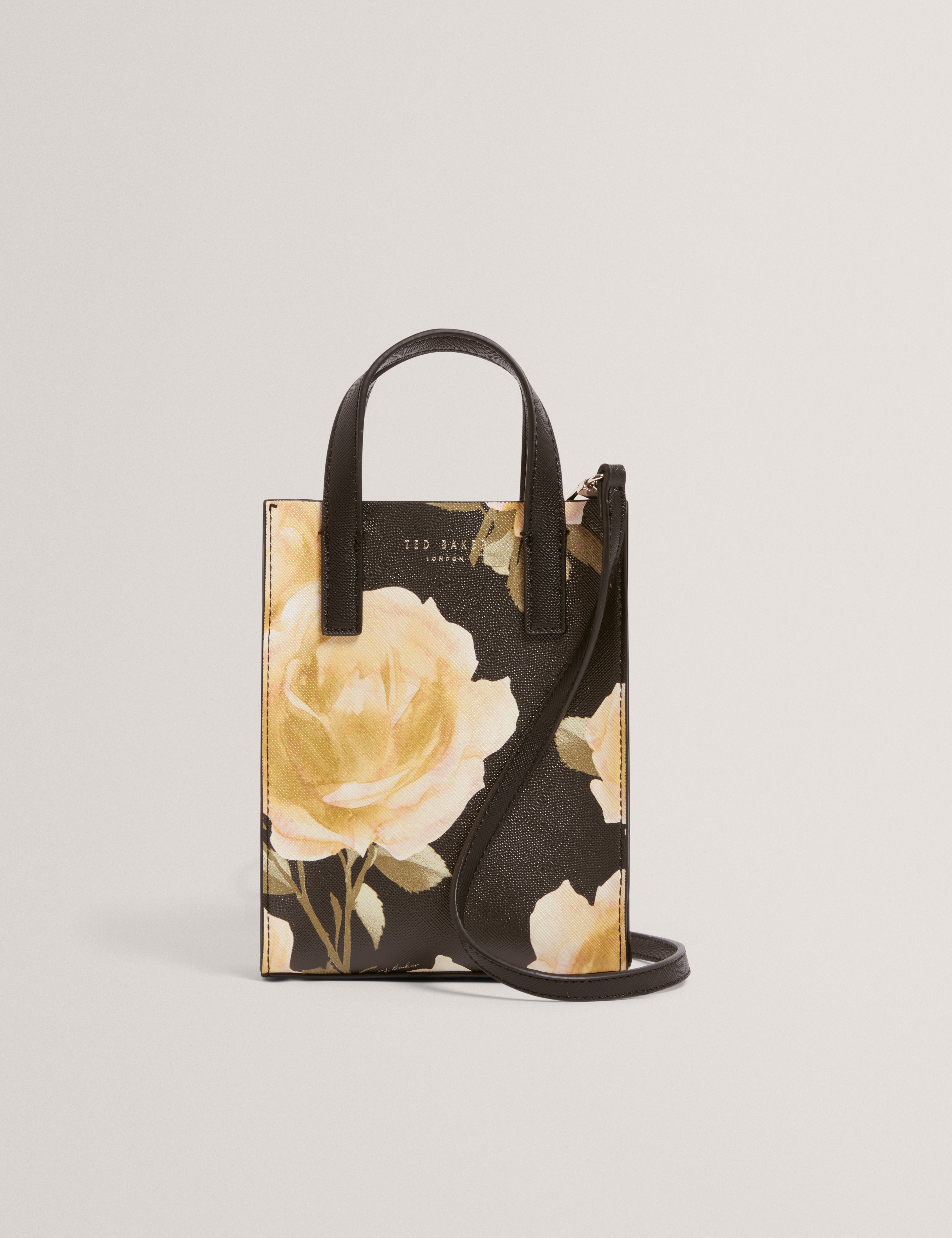 Tiacon Floral Print Mini Icon Bag Black
