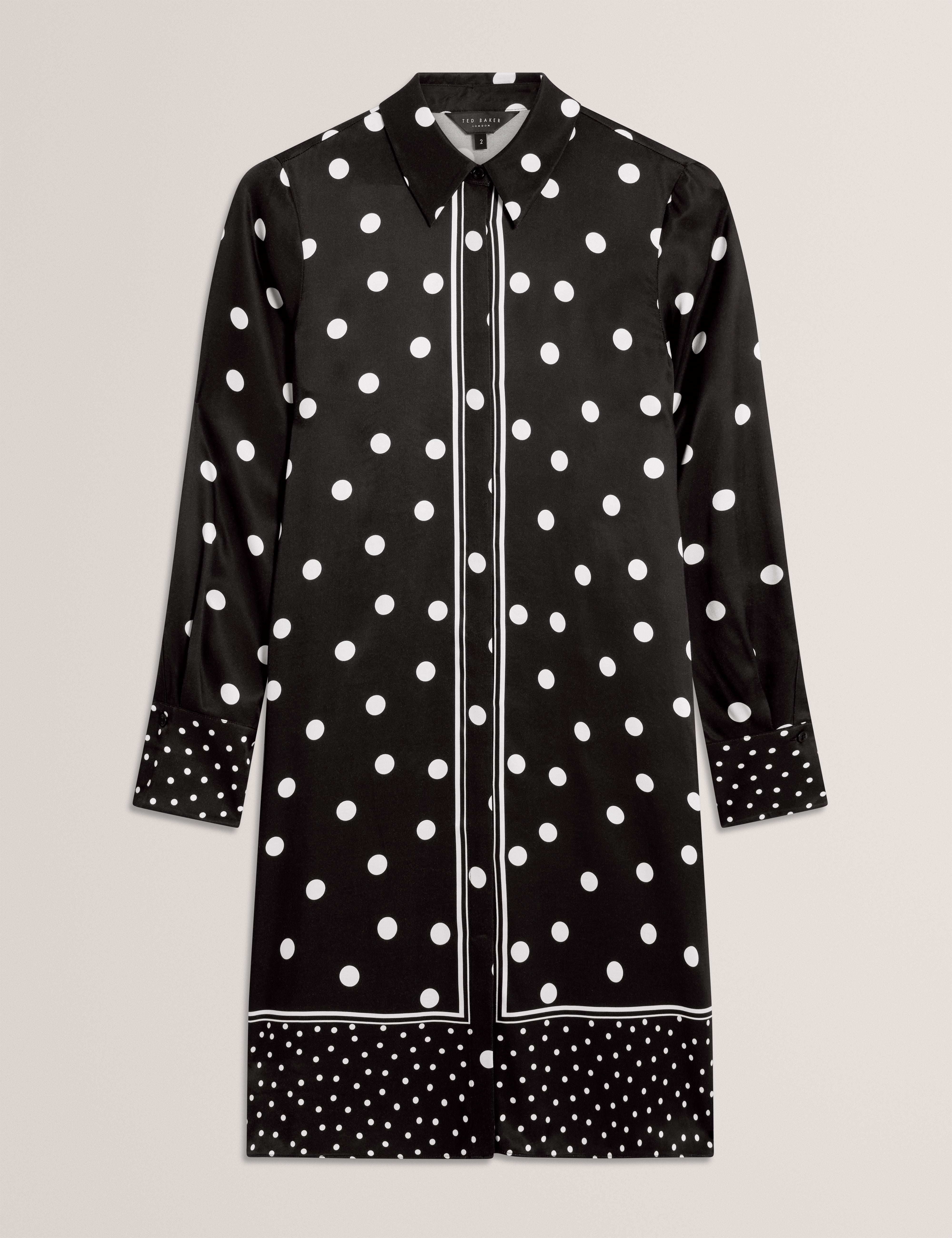 Adelzi Printed Longline Shirt Black