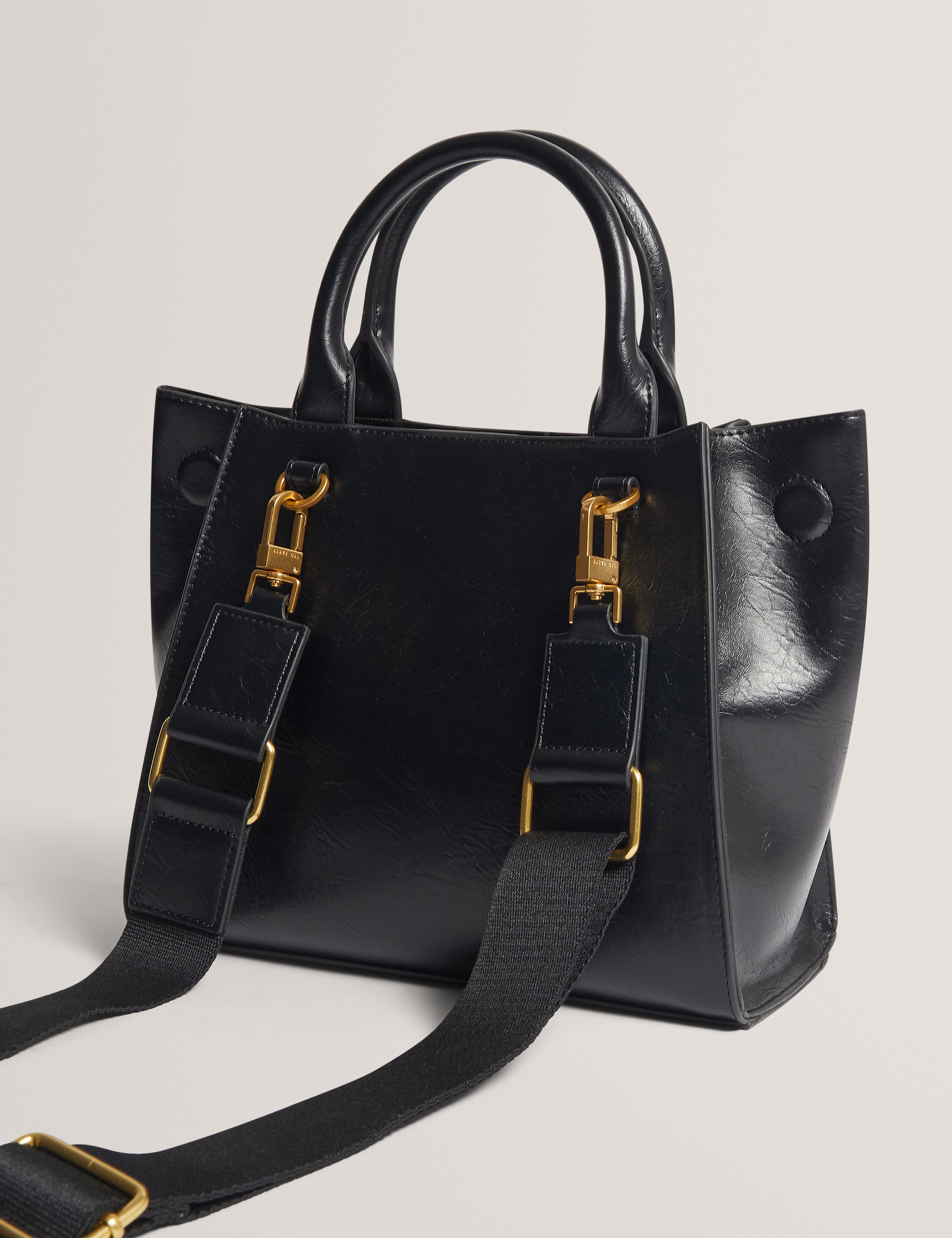 Saniee Knot Bow Medium Tote Bag Black
