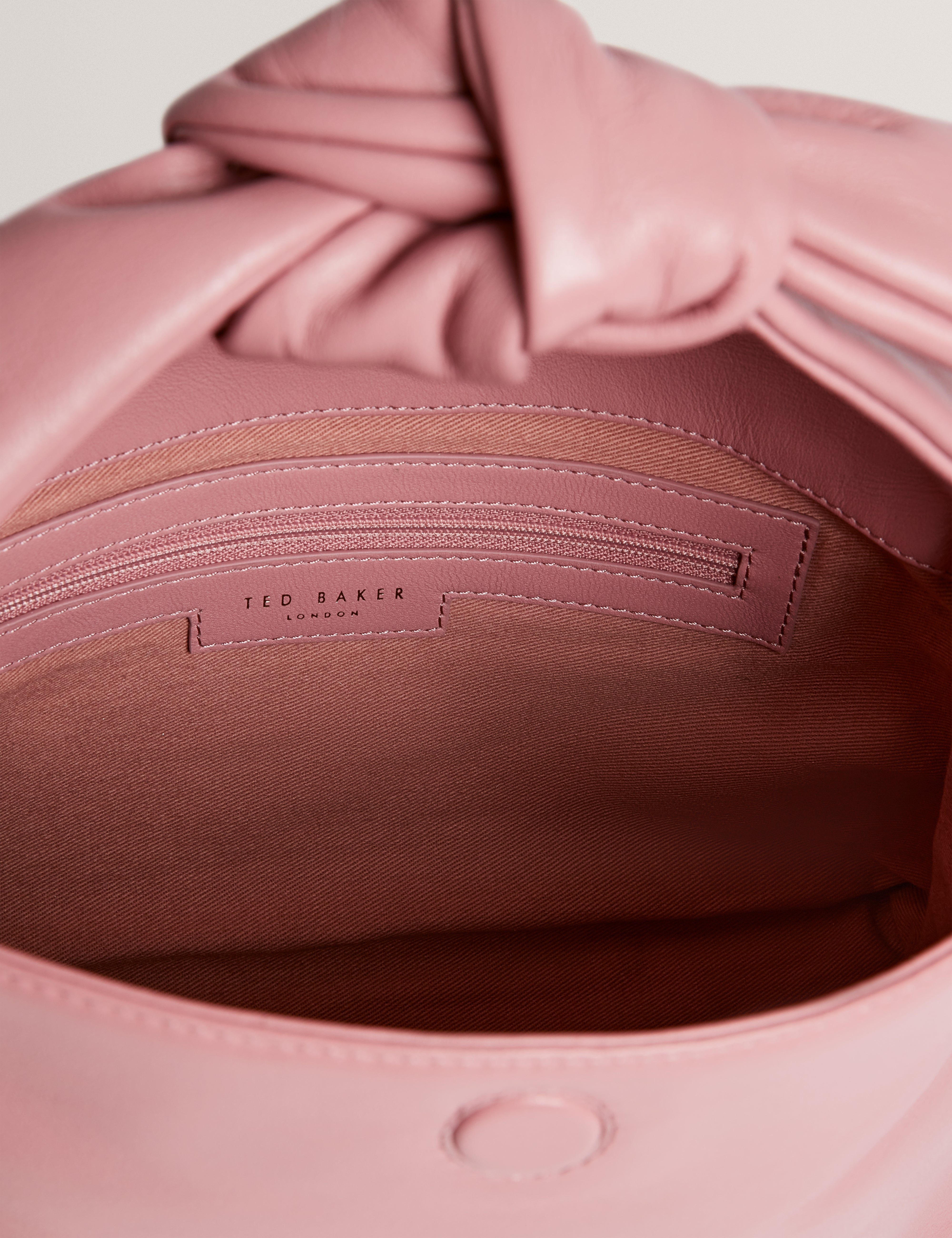 Nyaal Soft Knot Bow Leather Shoulder Bag Pl-Pink