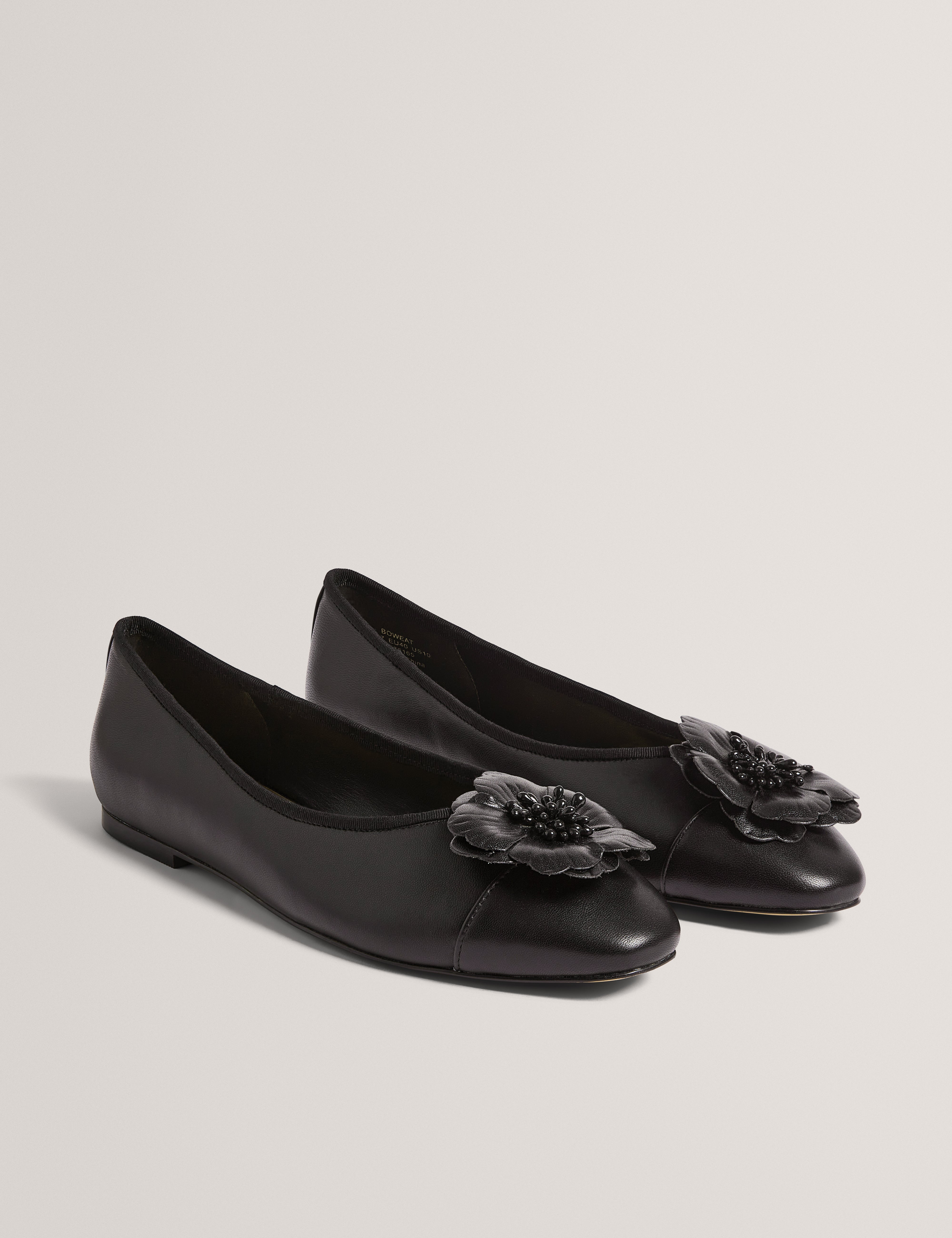 Liziin Flower Ballet Flat Black