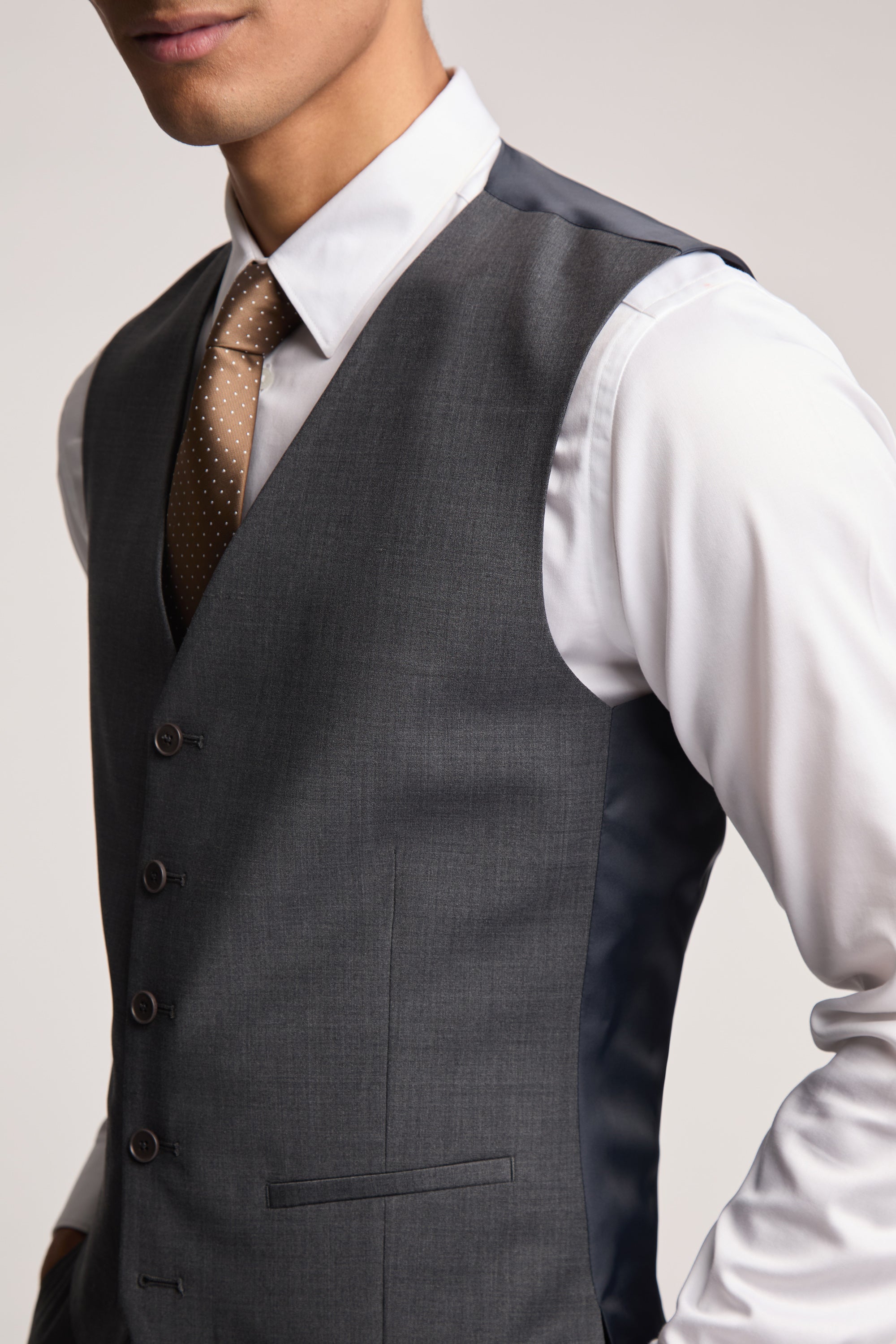 Charcoal Panama Vest Charcoal