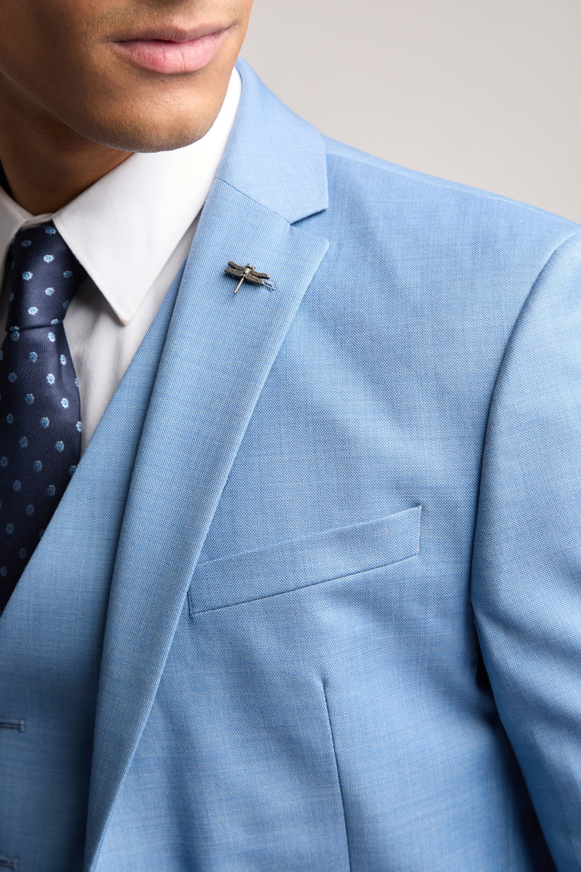 Airforce Blue Sharkskin Jacket Blue