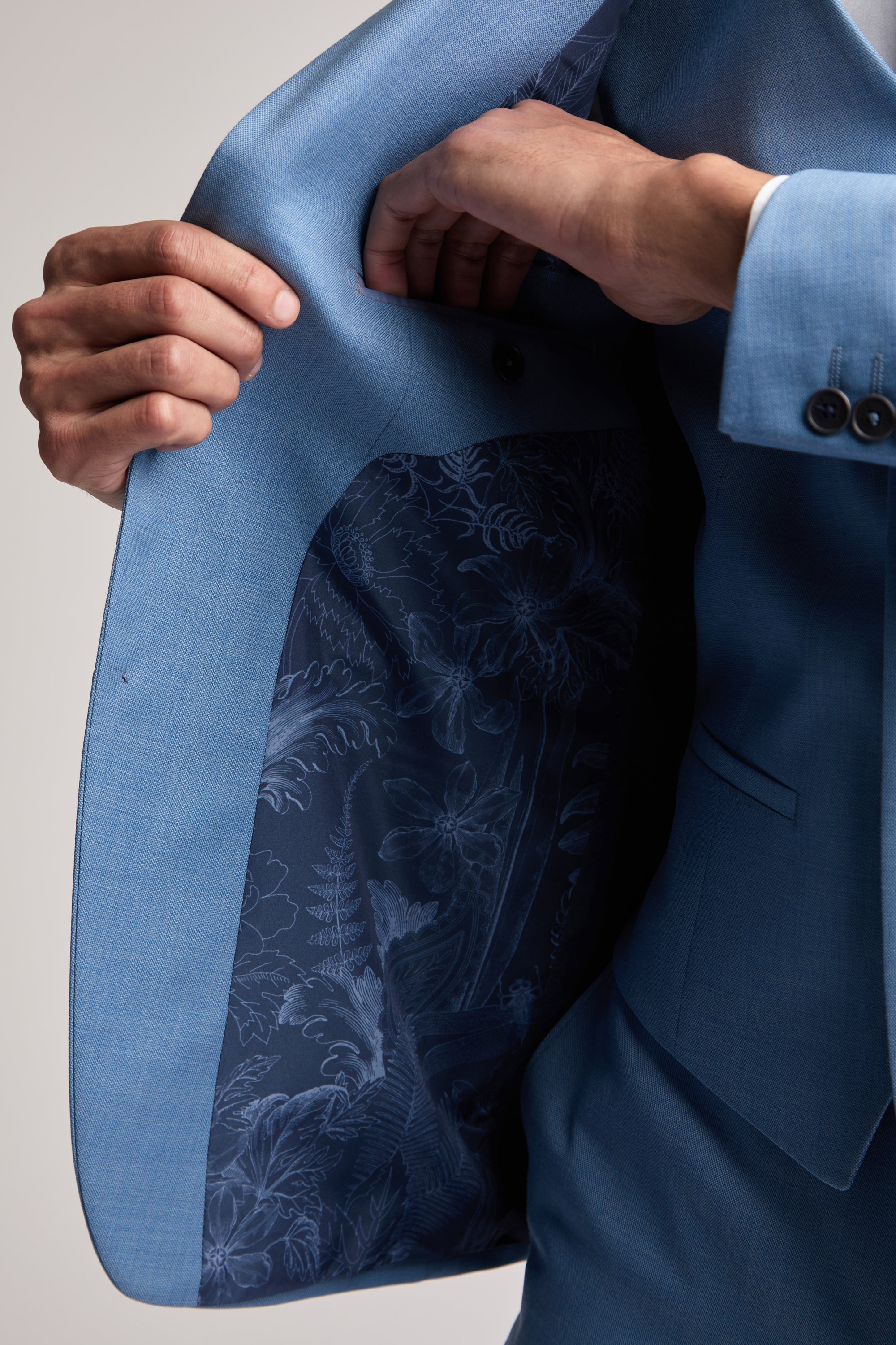 Airforce Blue Sharkskin Jacket Blue