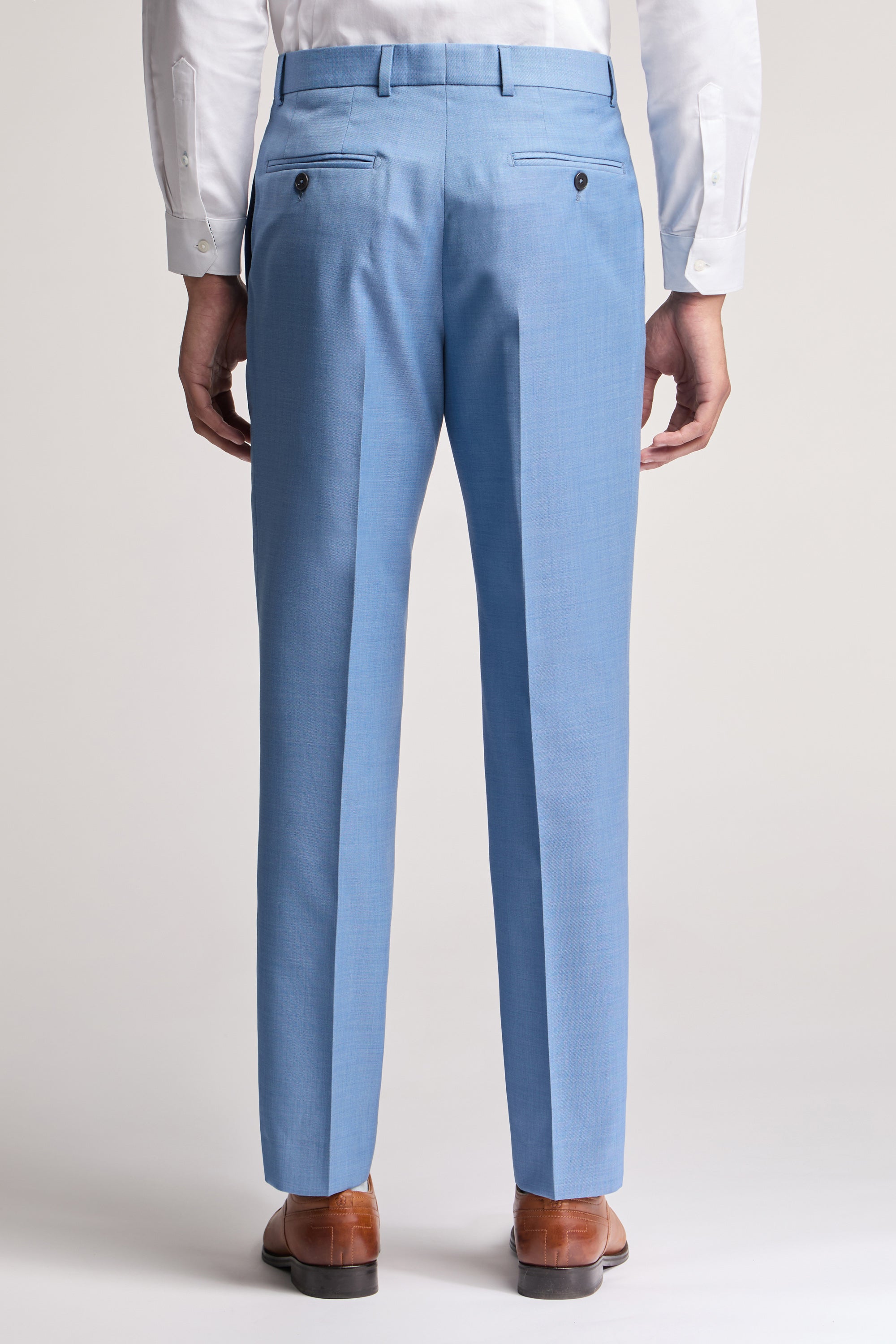 Airforce Blue Sharkskin Trouser Blue
