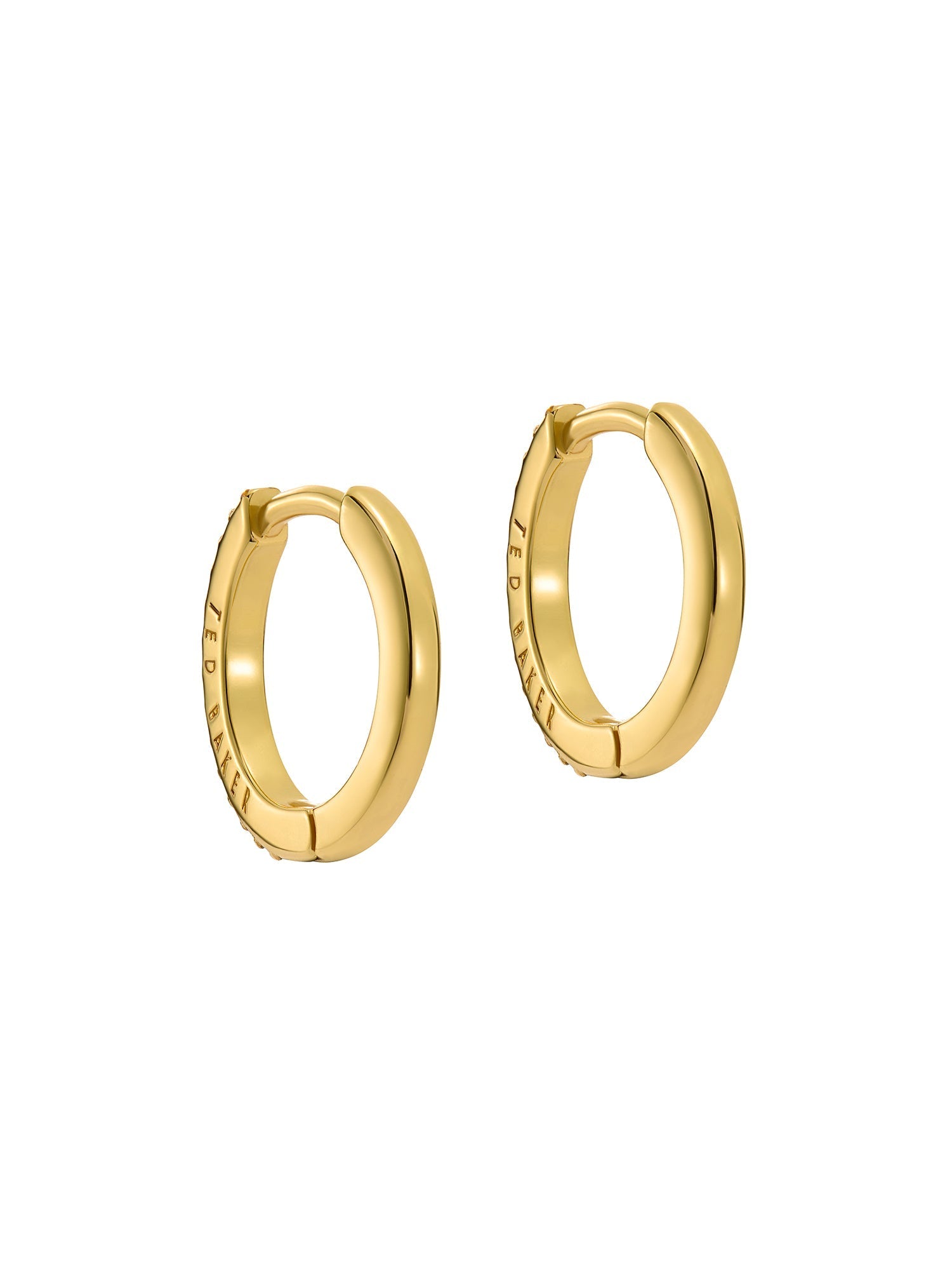 Heplie Crystal Hoop Earrings (14Mm) Gold