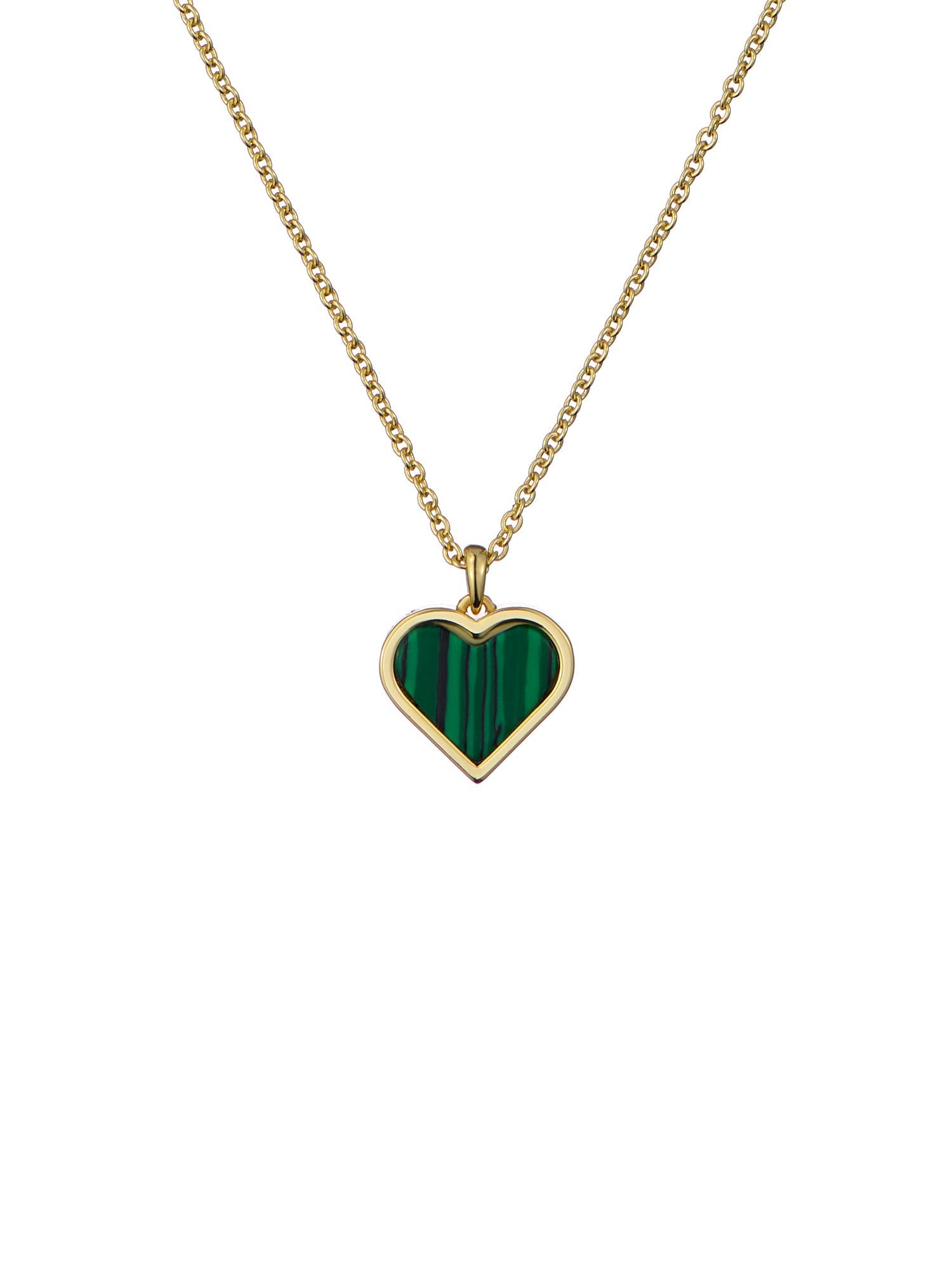 Morelie Monogram Heart Pendant Necklace Gold