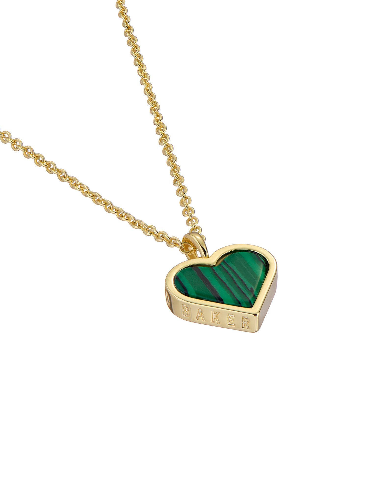 Morelie Monogram Heart Pendant Necklace Gold