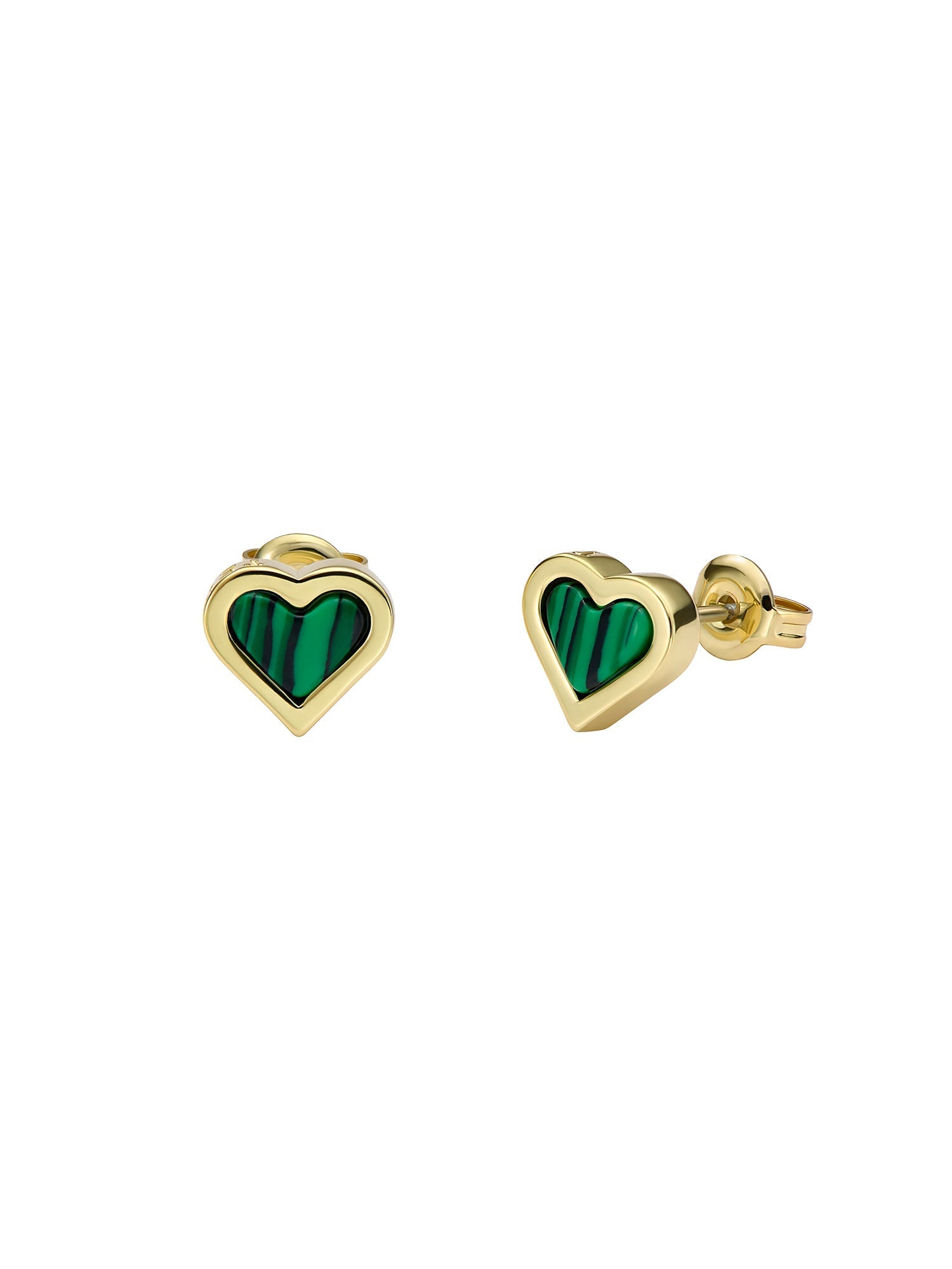 Morlia Heart Stud Earrings Gold