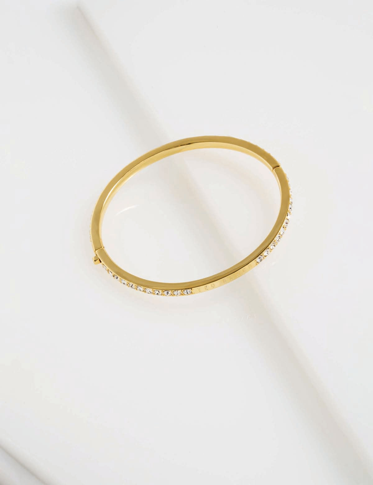 Claudia Narrow Crystal Hinged Bangle Bracelet Crystal