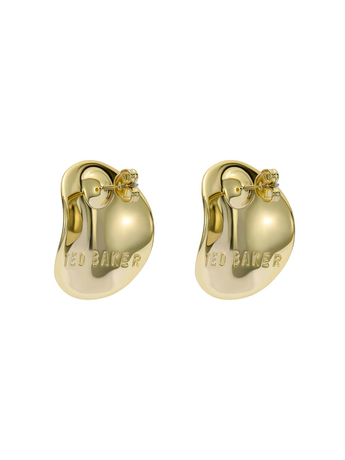 Conya Concave Large Stud Earrings Gold