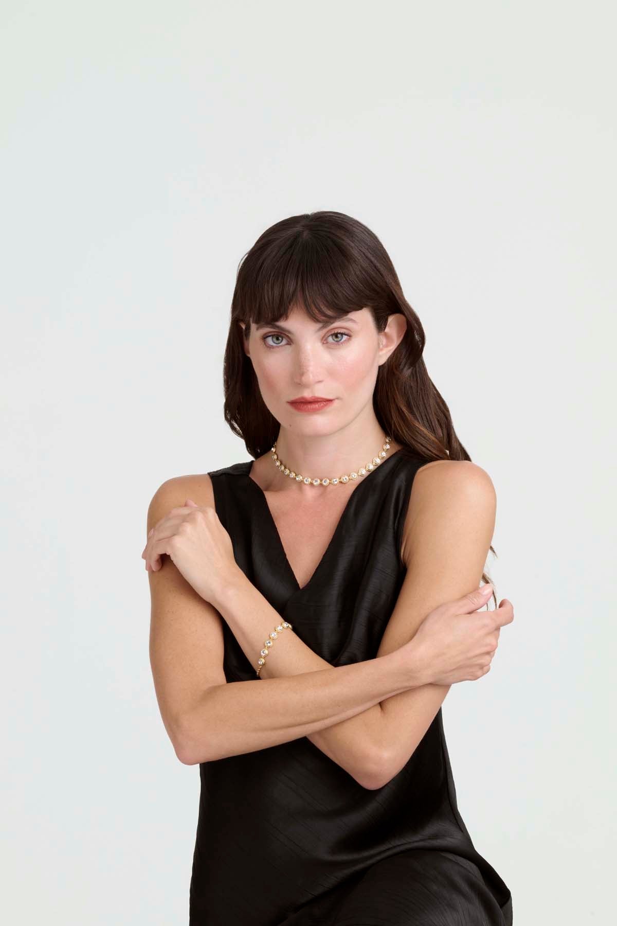 Solanna Solitaire Sparkle Crystal Chain Crystal