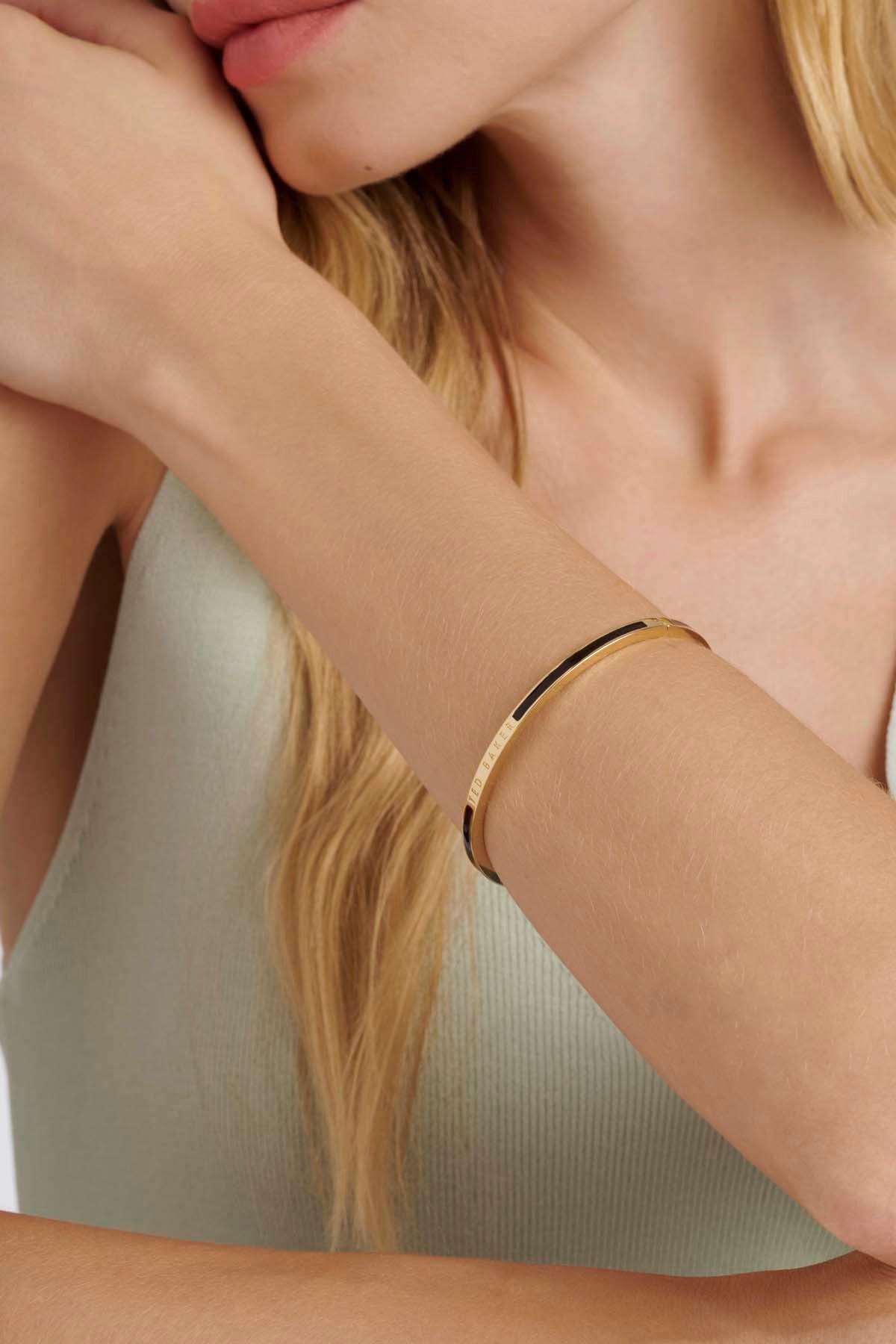Roley Classic Colour Enamel Slim Bangle Black