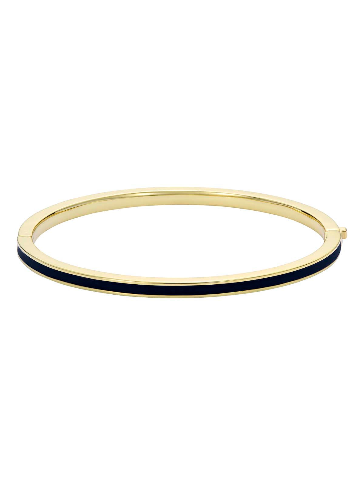 Roley Classic Colour Enamel Slim Bangle Black