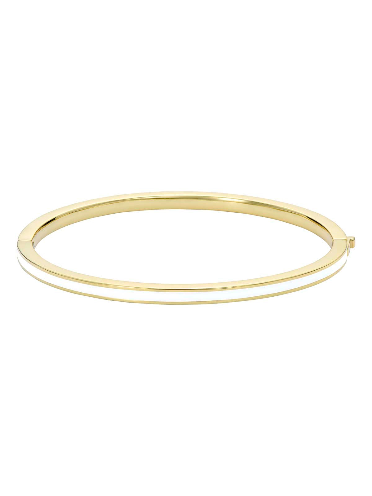 Roley Classic Colour Enamel Slim Bangle White