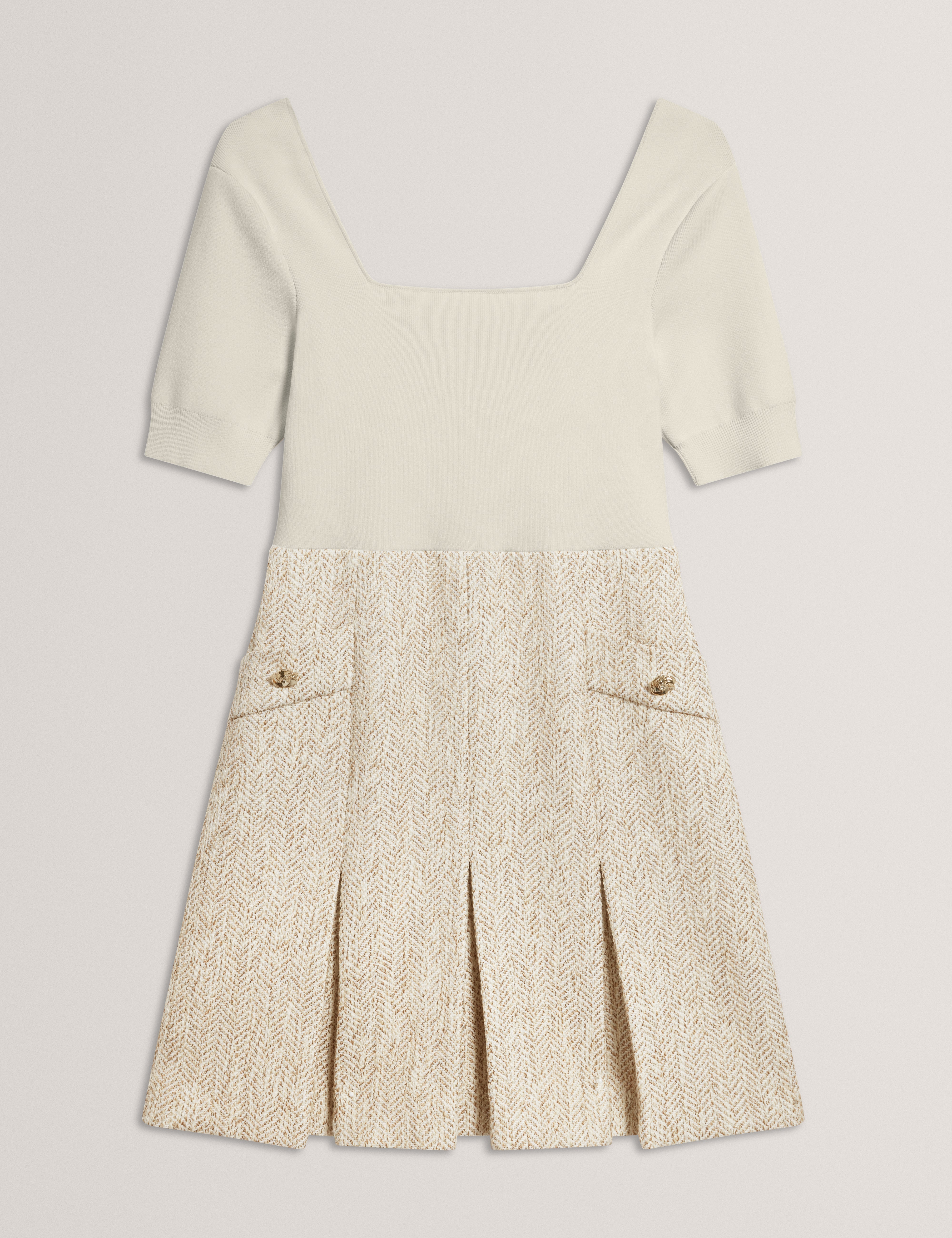 فولباد فستان قصير باللون العاجي