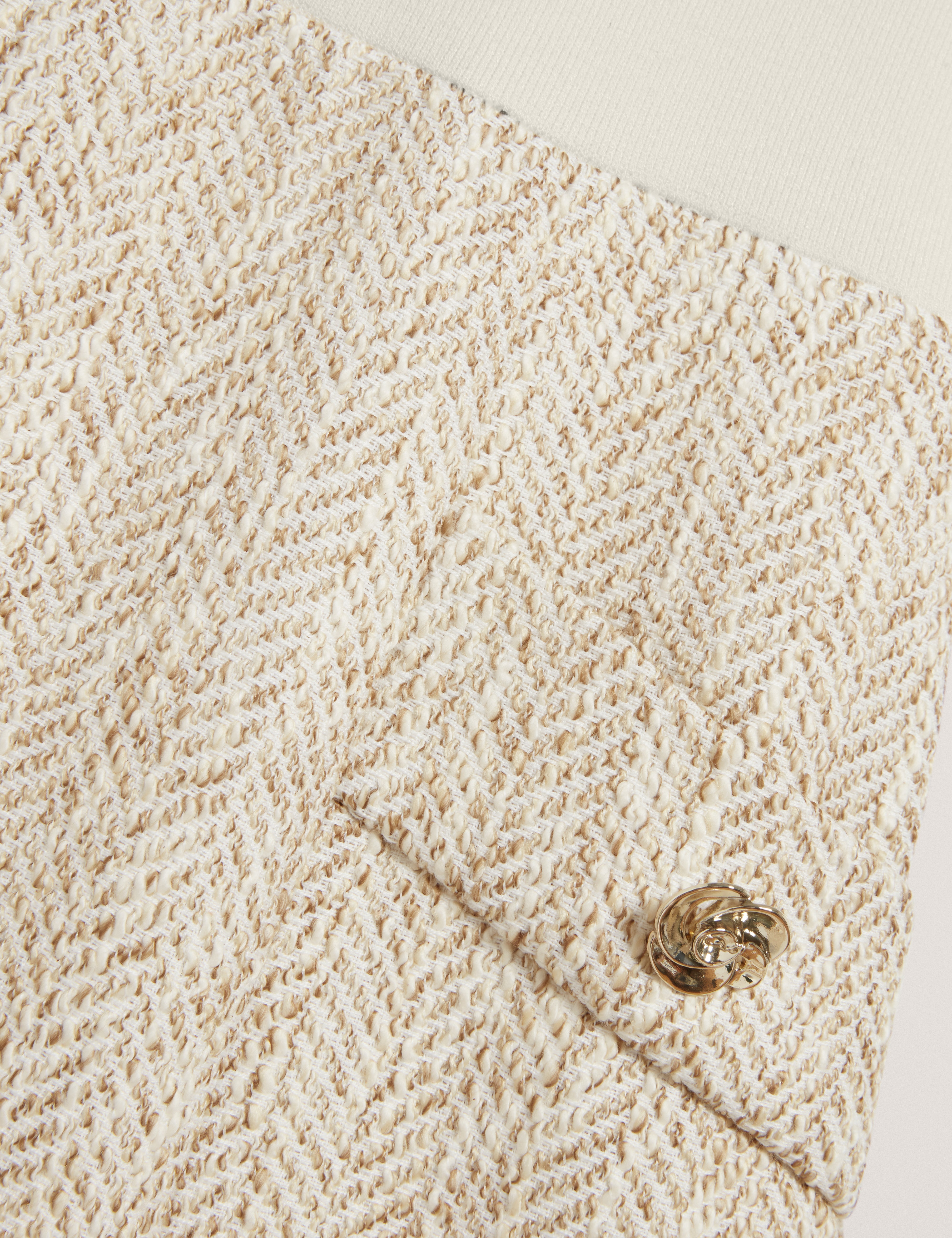 فولباد فستان قصير باللون العاجي