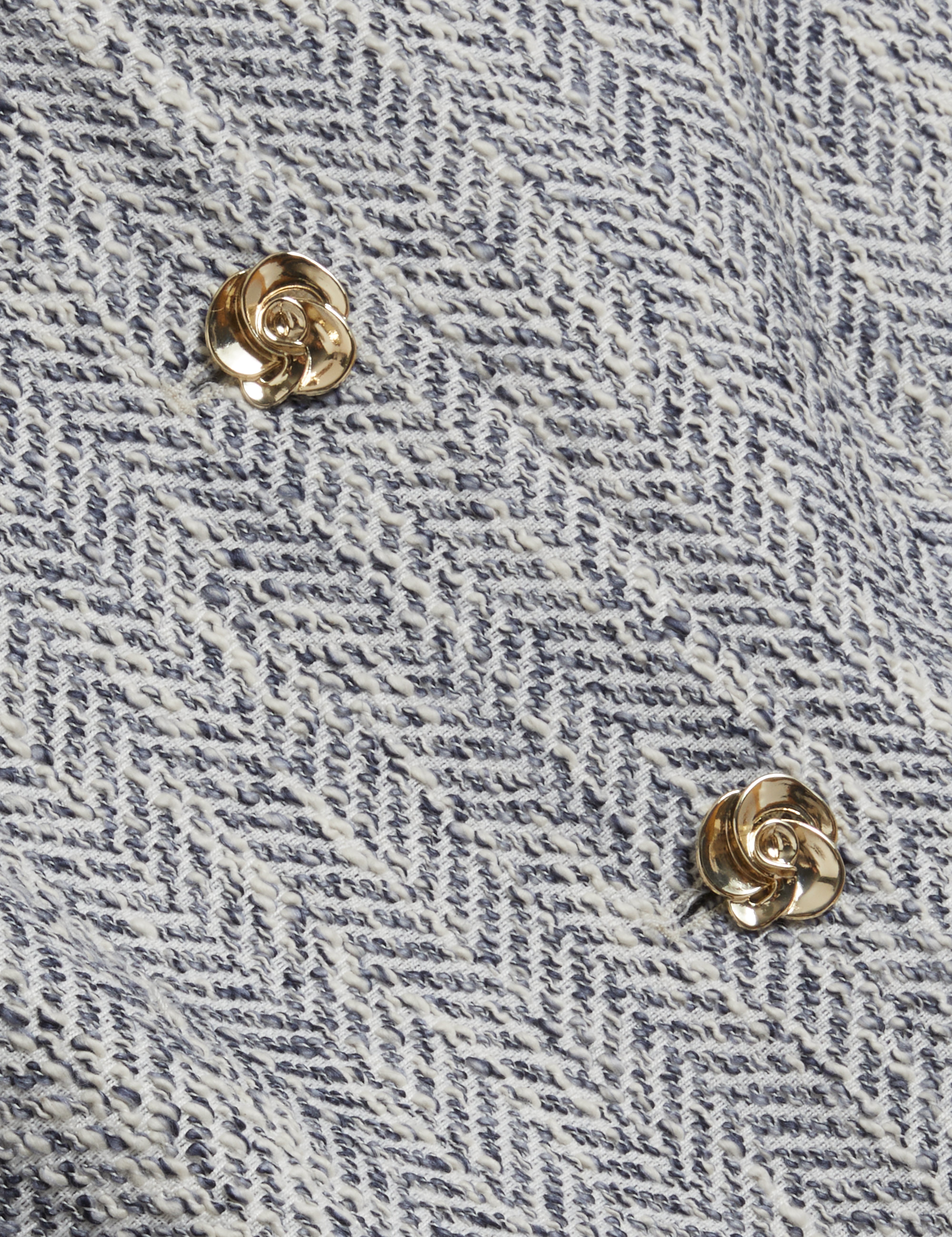 Vulpa Tailored Boucle Fitted Cropped Lt-Blue