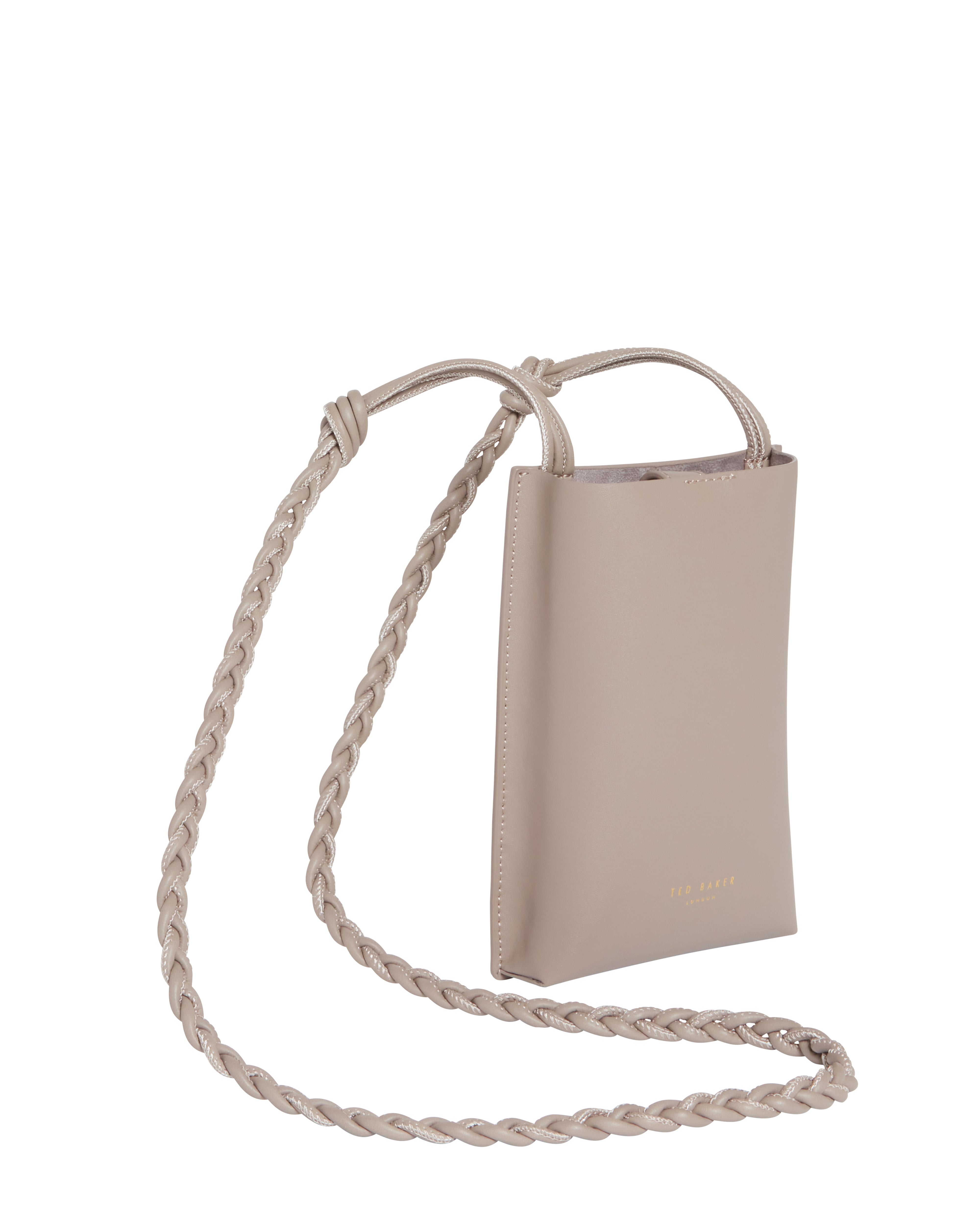 Wrylie Woven Strap Mini Crossbody Pouch Taupe
