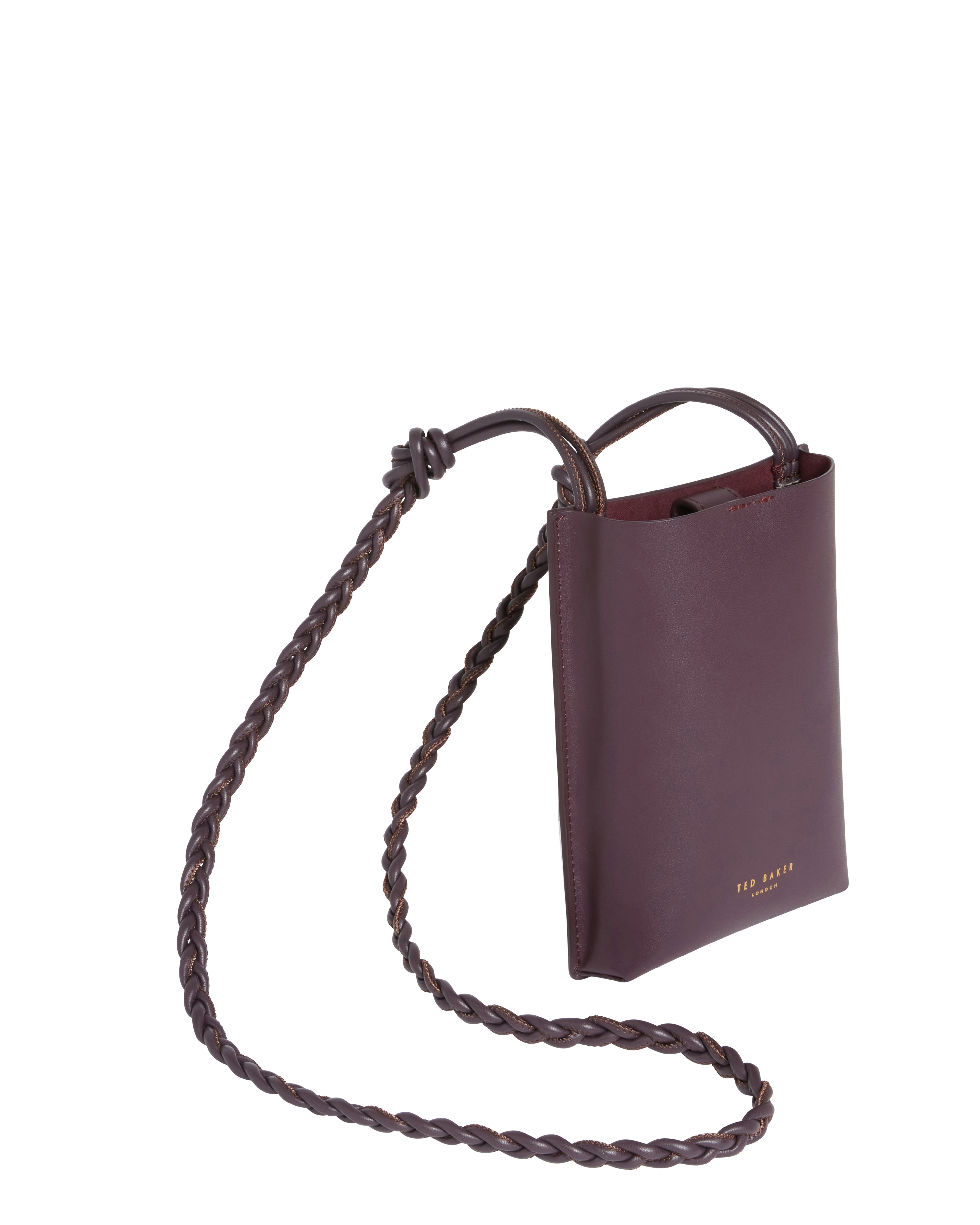 Wrylie Woven Strap Mini Crossbody Pouch Wine