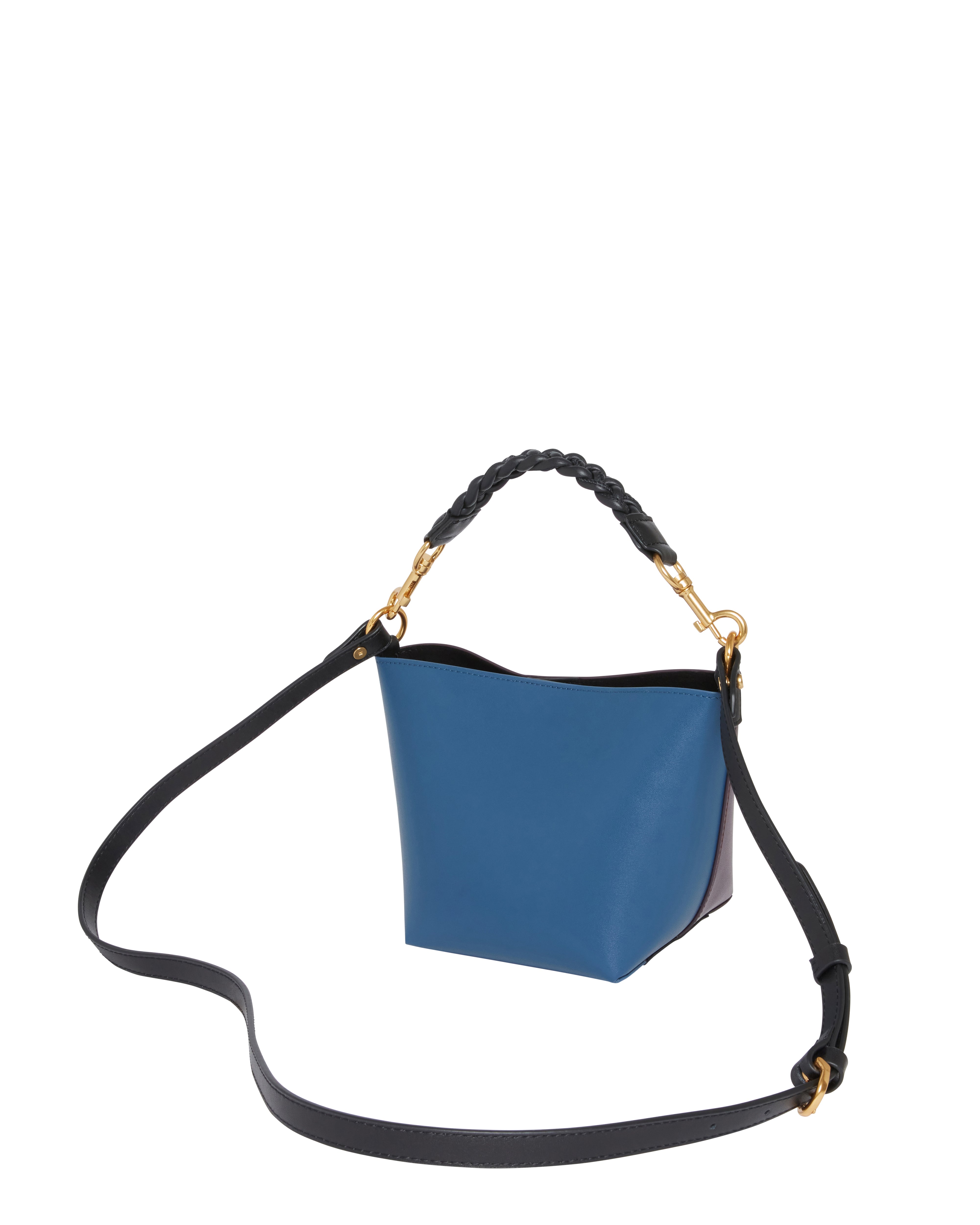 حقيبة نبيذ صغيرة ملونة بمقبض منسوج من وينولا