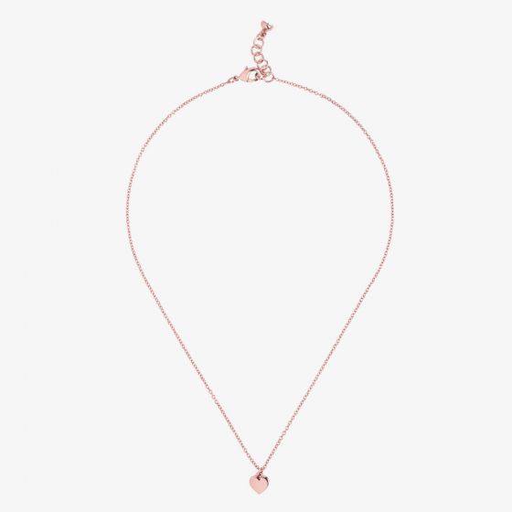 Hara Tiny Heart Pendant Necklace Rose Gold