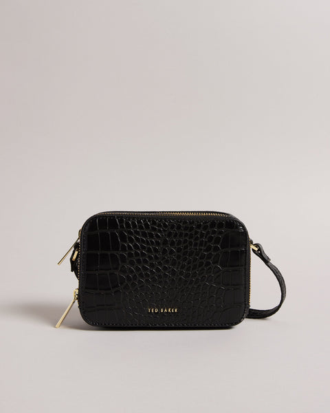 Buy Stina Croc Effect Camera Bag Black for Women | Ted Baker KSA