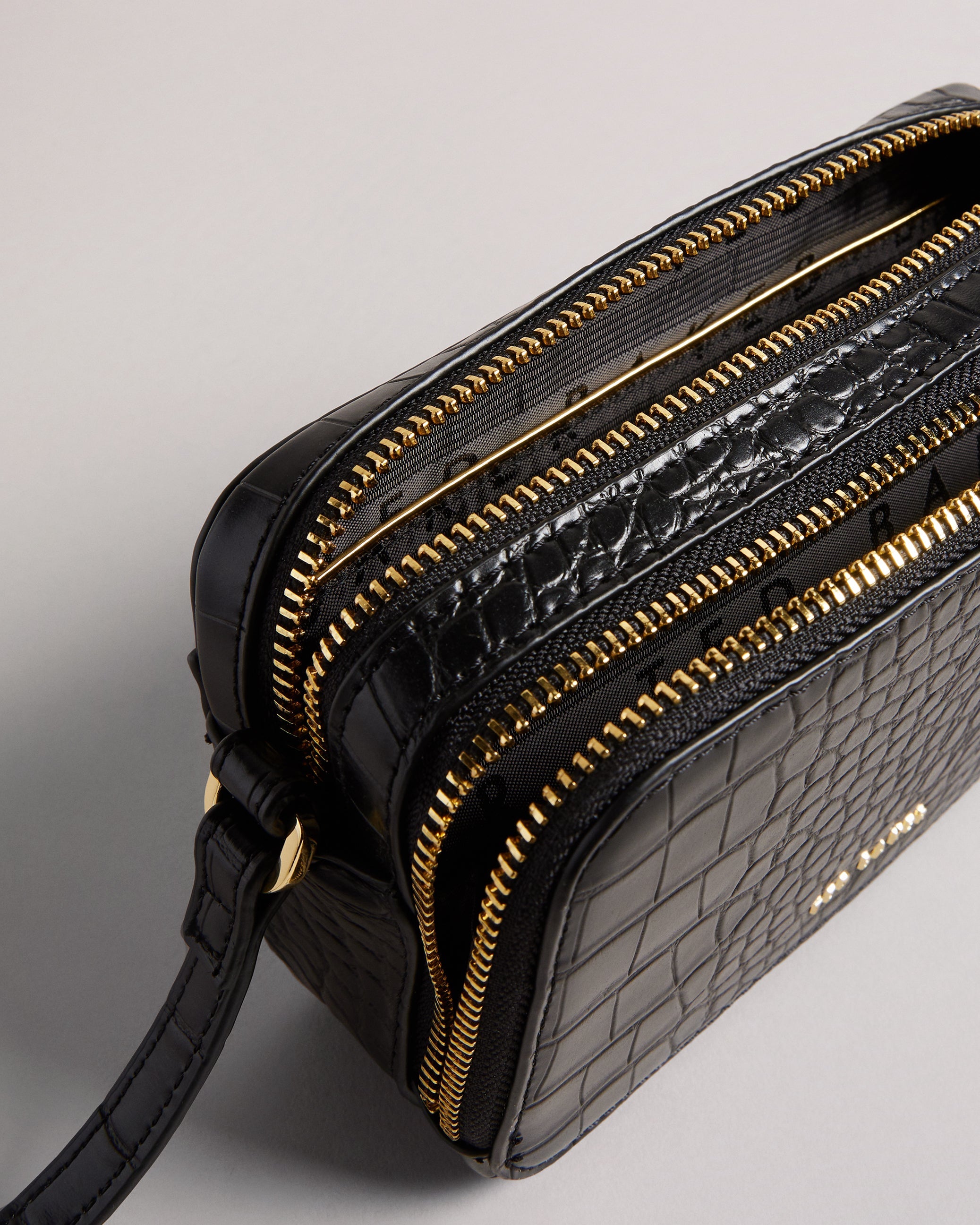 Croc effect camera bag ted baker Clearance