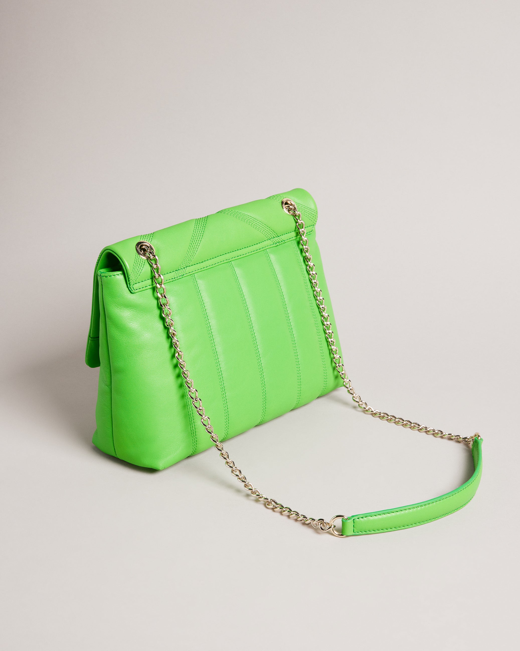 Ted Baker Linear Floral Small Icon Bag, Light Green/Ivory at John Lewis &  Partners