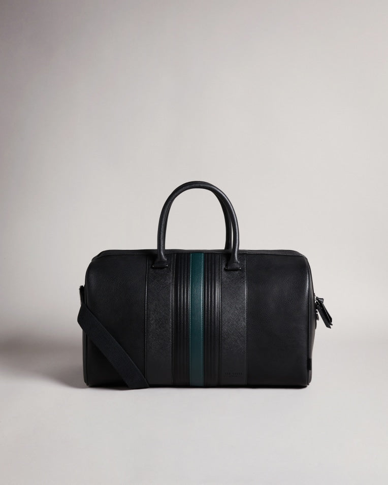 Evyday Striped Pu Holdall Black