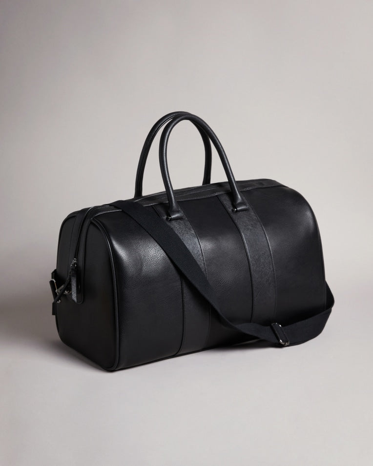 Evyday Striped Pu Holdall Black