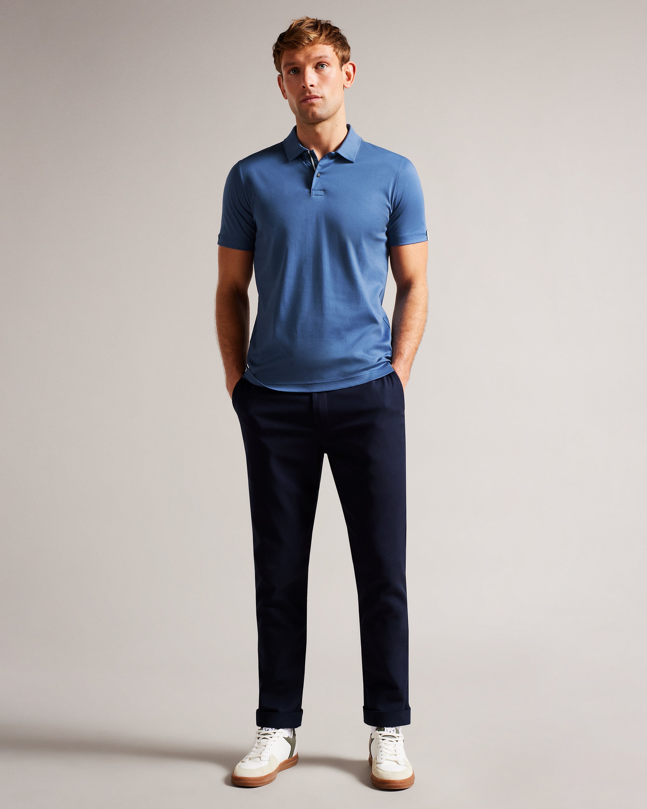 Zeiter Short Sleeve Slim Fit Polo Shirt Dk-Blue