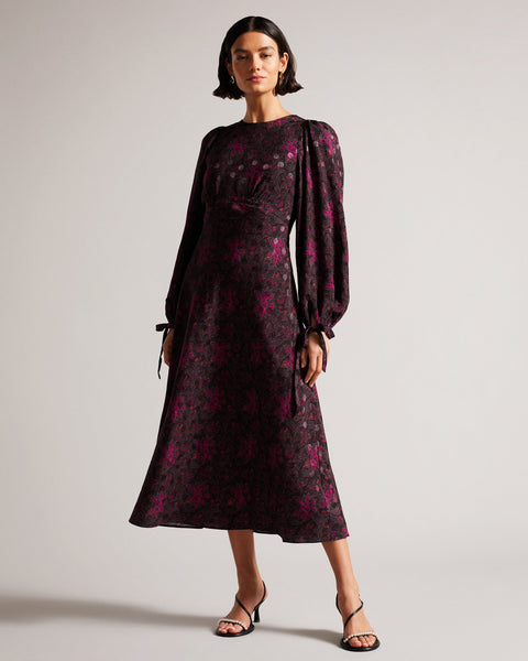 Ted baker hotsell burgundy velvet dress